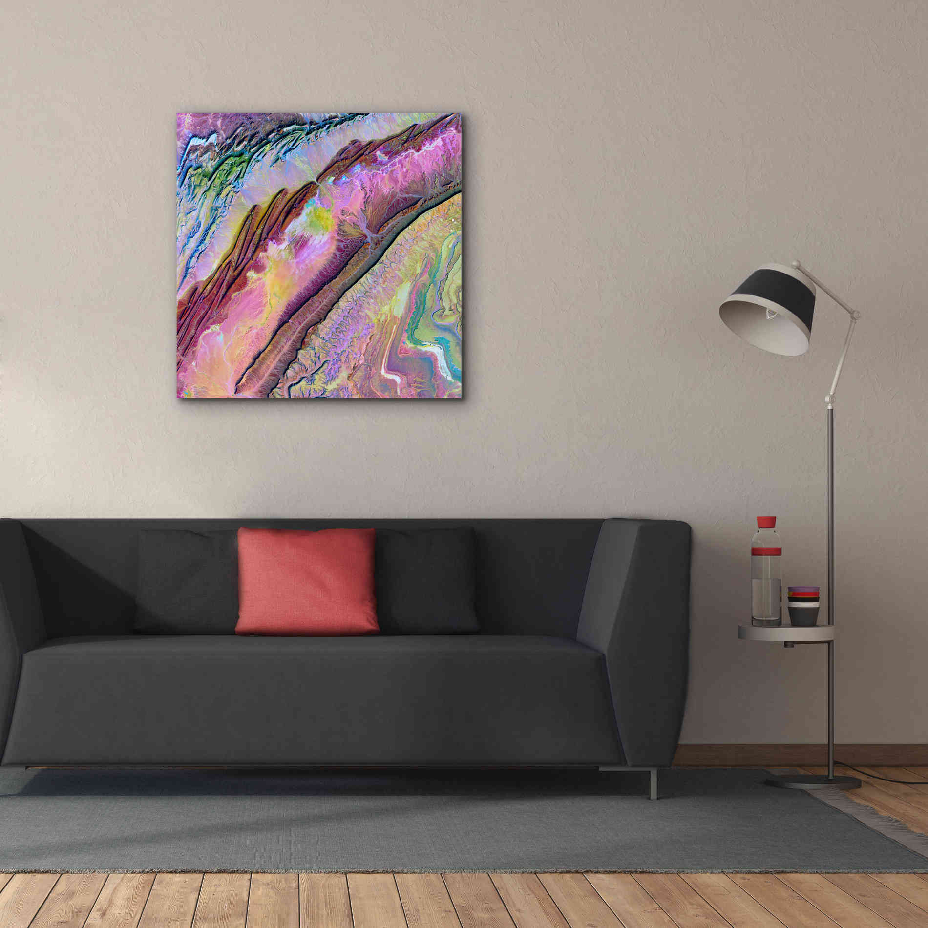 'Earth as Art: Desert Ribbons,' Canvas Wall Art,37 x 37