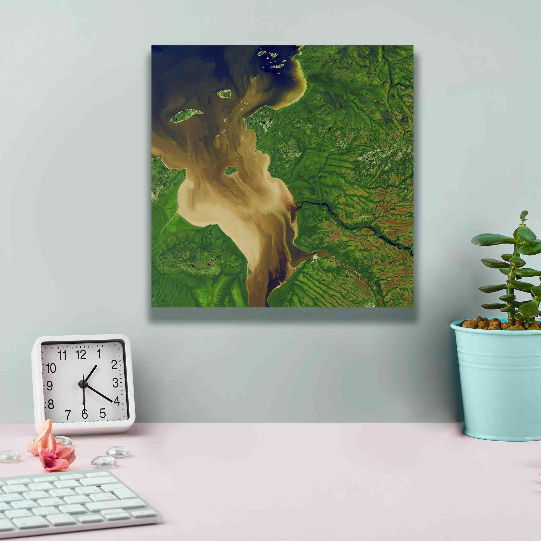 'Earth as Art: Facing the Tide,' Canvas Wall Art,12 x 12