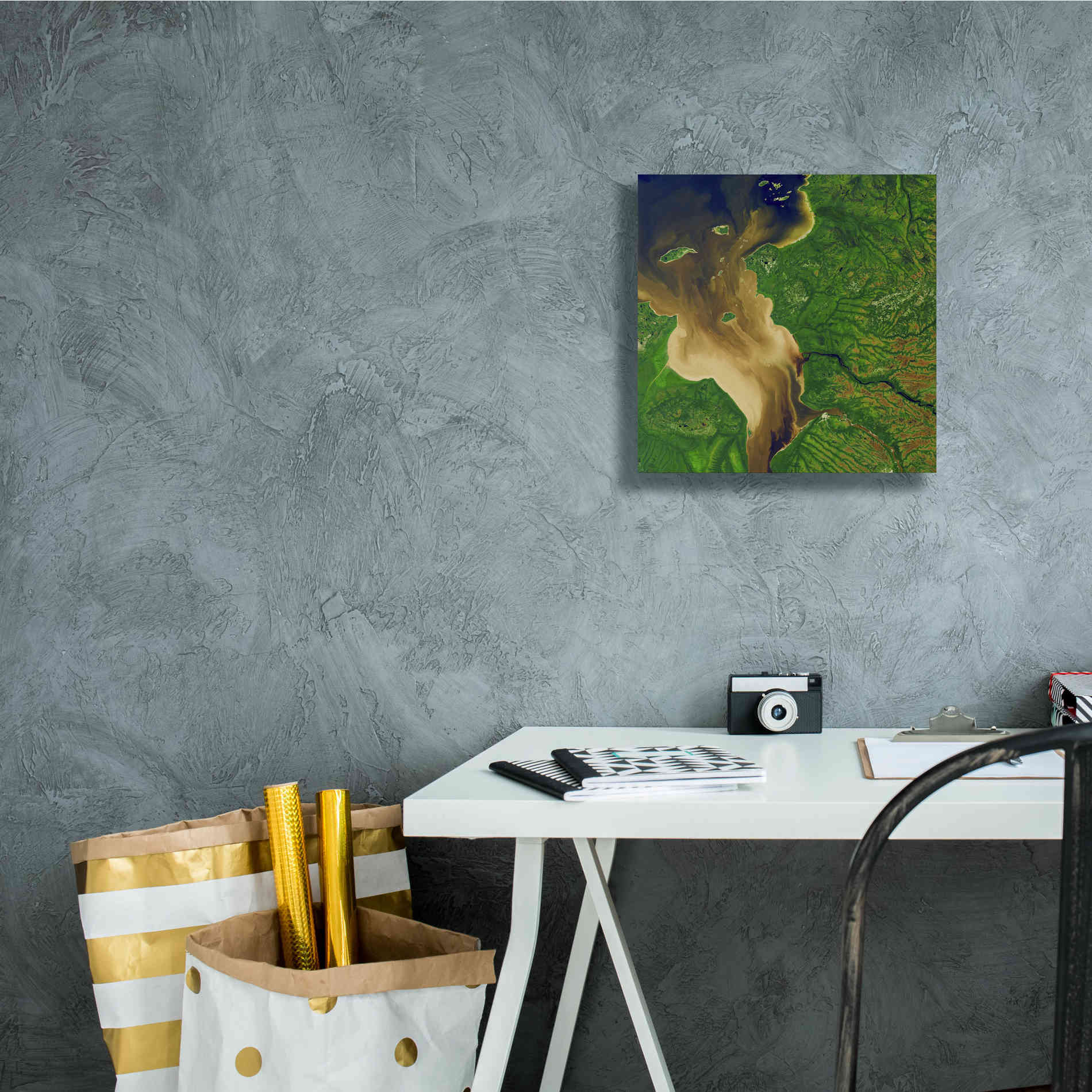 'Earth as Art: Facing the Tide,' Canvas Wall Art,12 x 12