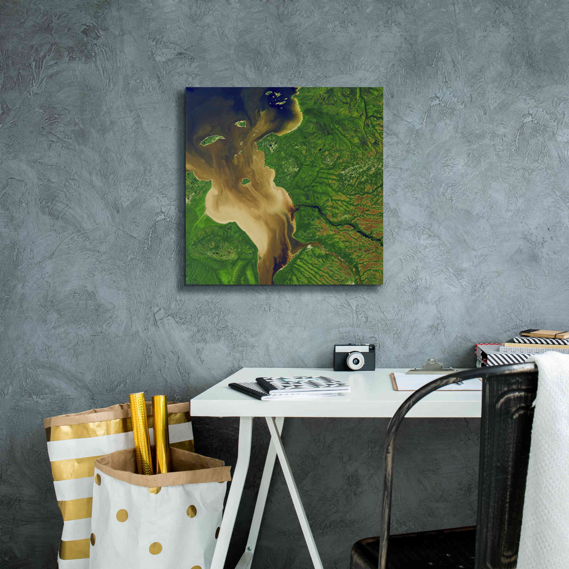 'Earth as Art: Facing the Tide,' Canvas Wall Art,18 x 18