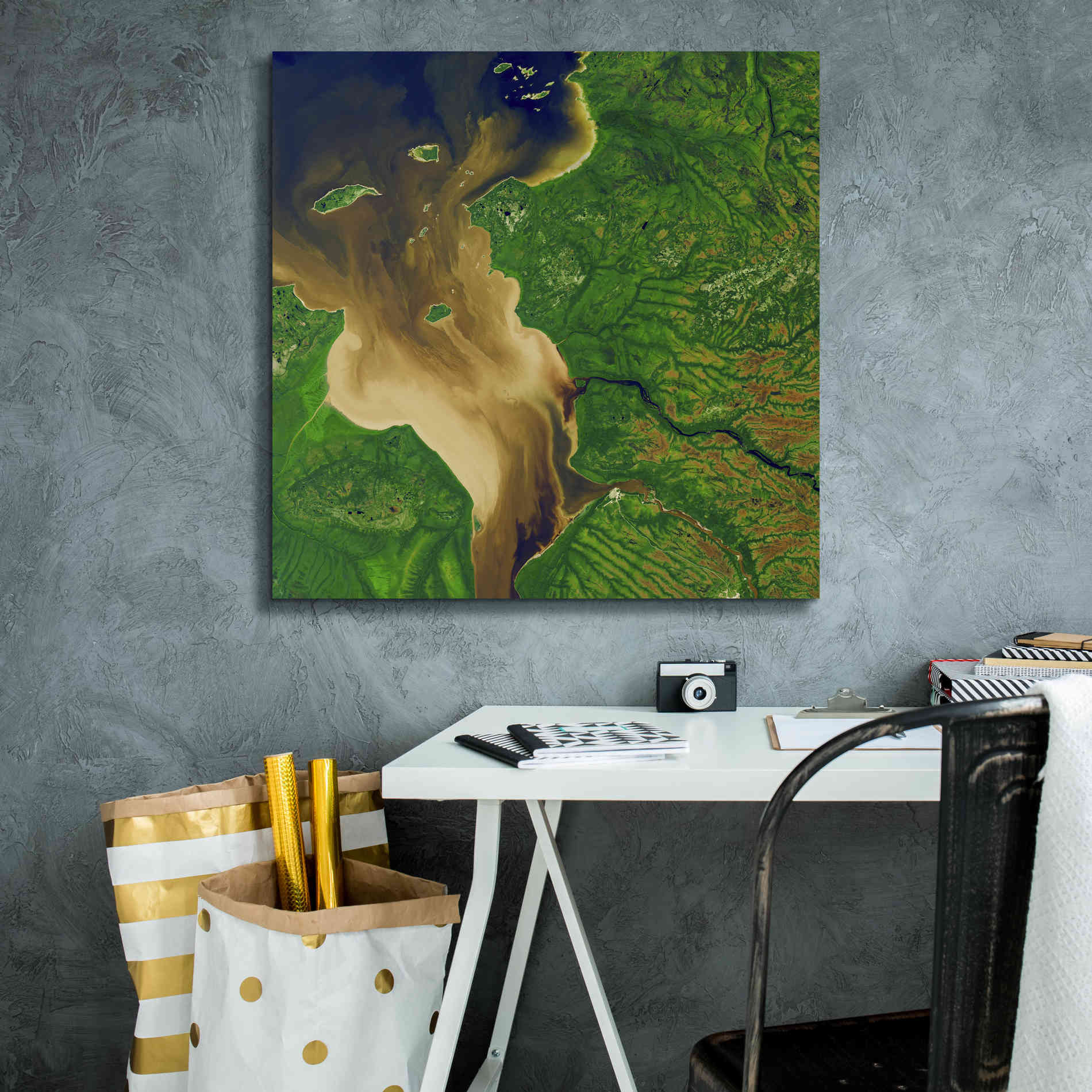 'Earth as Art: Facing the Tide,' Canvas Wall Art,26 x 26