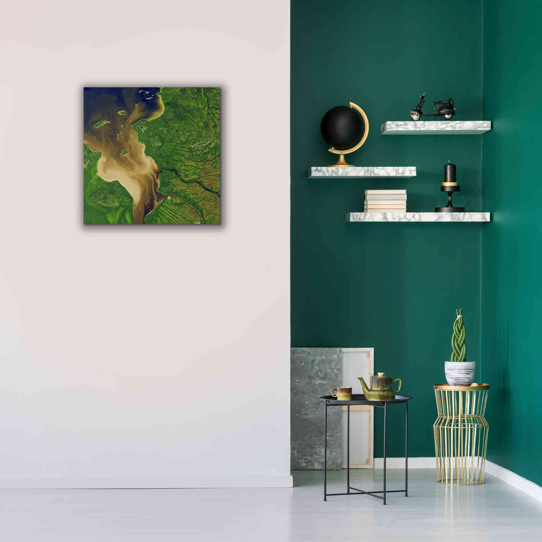'Earth as Art: Facing the Tide,' Canvas Wall Art,26 x 26