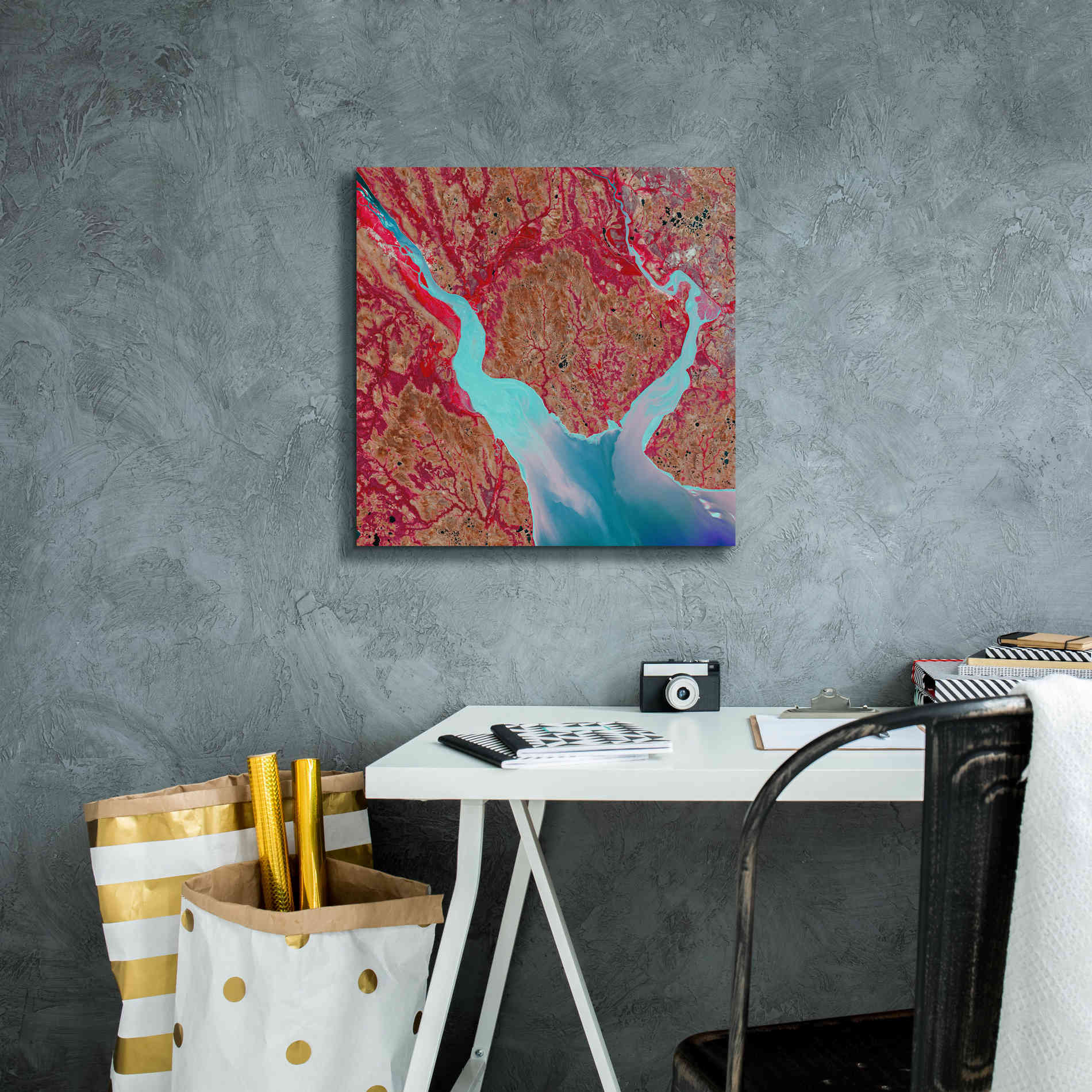 'Earth as Art: Mezen Mixing,' Canvas Wall Art,18 x 18