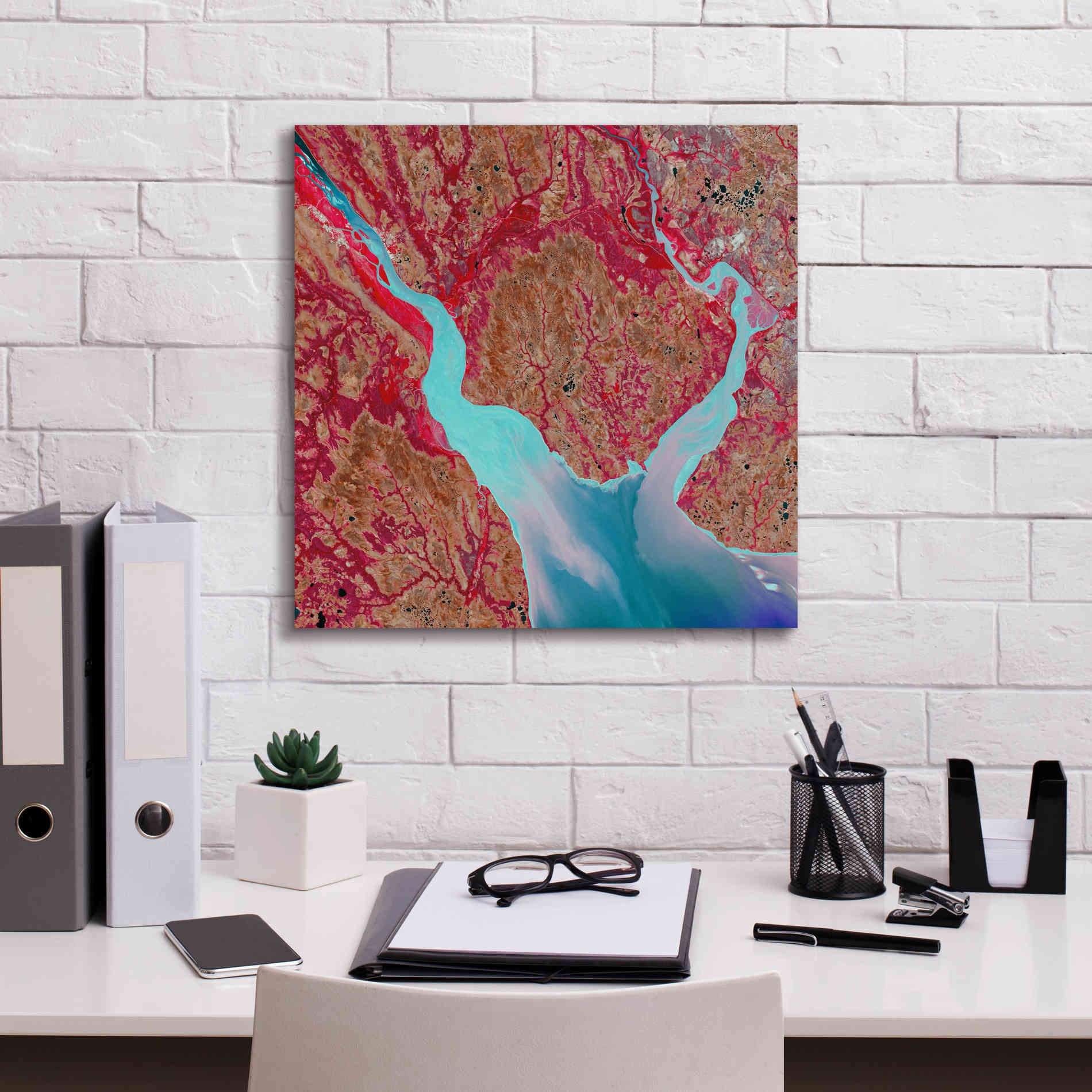 'Earth as Art: Mezen Mixing,' Canvas Wall Art,18 x 18