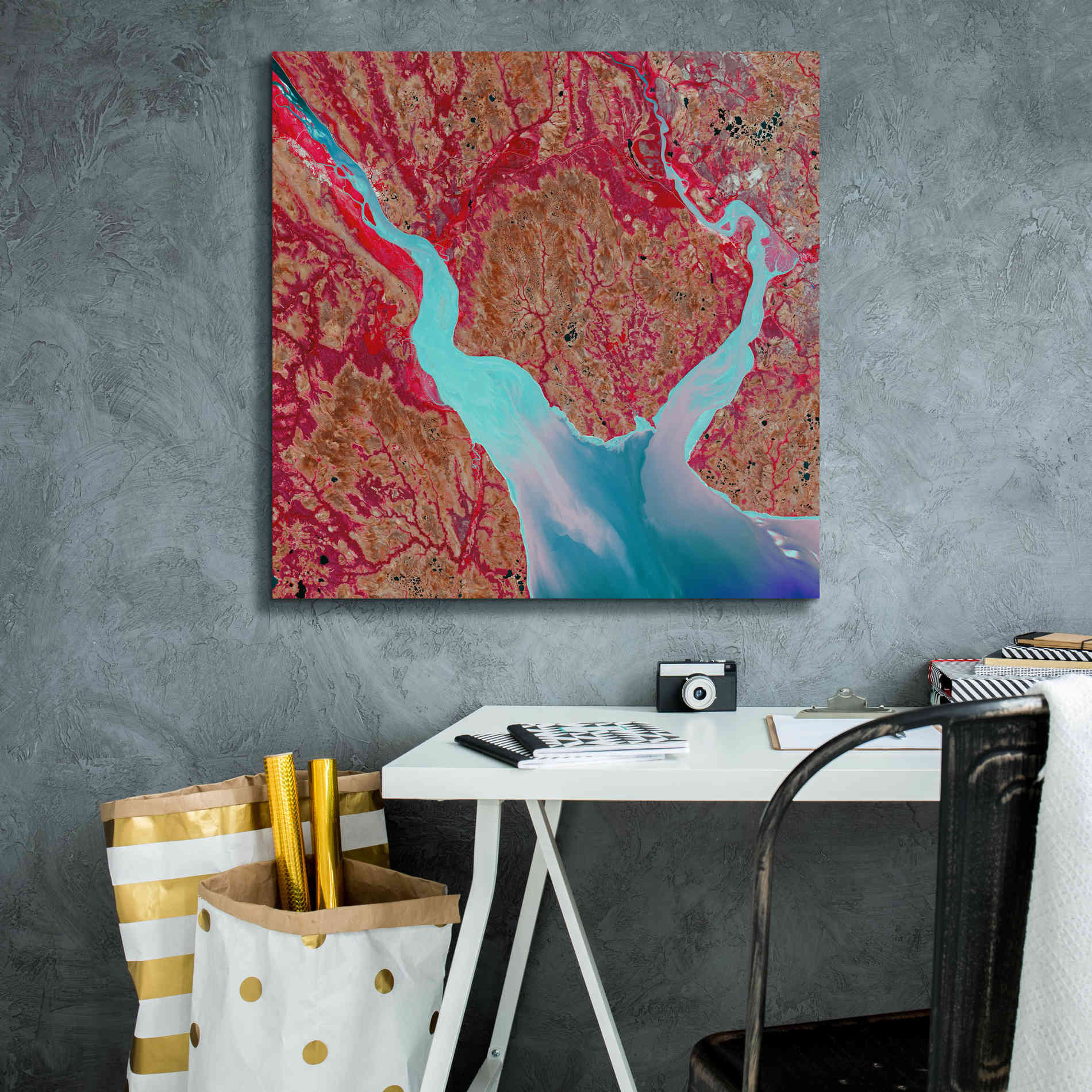 'Earth as Art: Mezen Mixing,' Canvas Wall Art,26 x 26