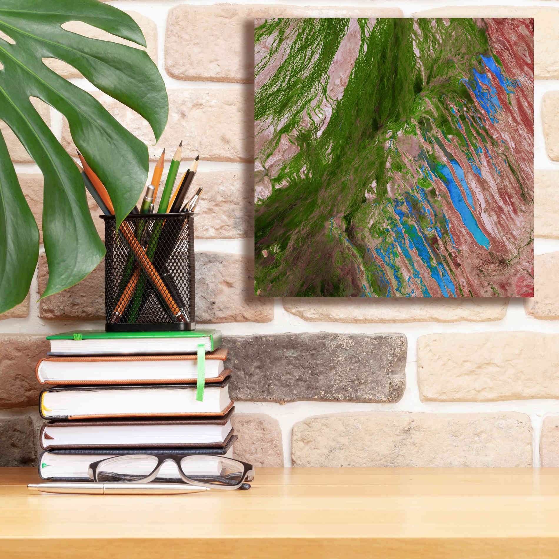 'Earth as Art: Painting the Desert,' Canvas Wall Art,12 x 12