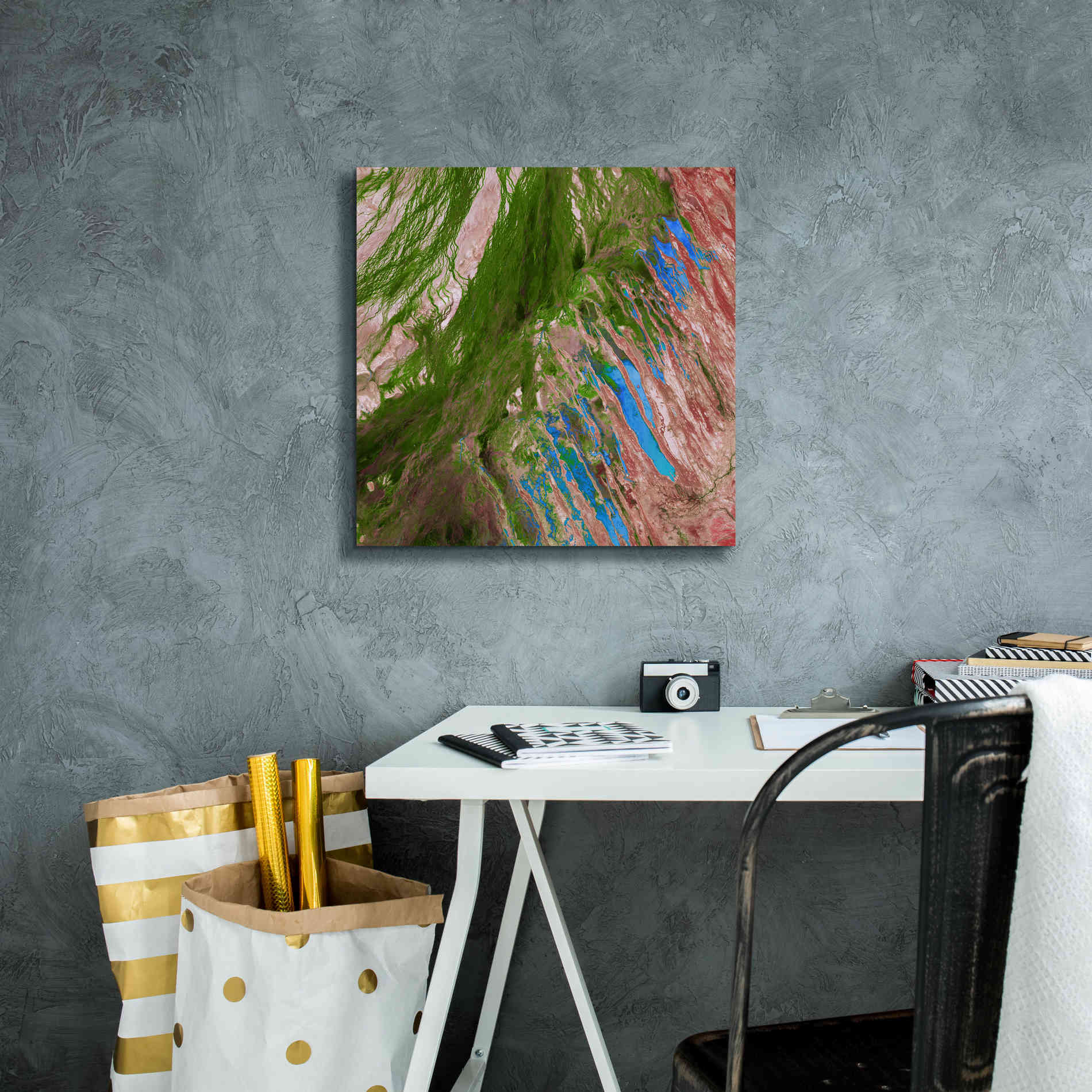 'Earth as Art: Painting the Desert,' Canvas Wall Art,18 x 18