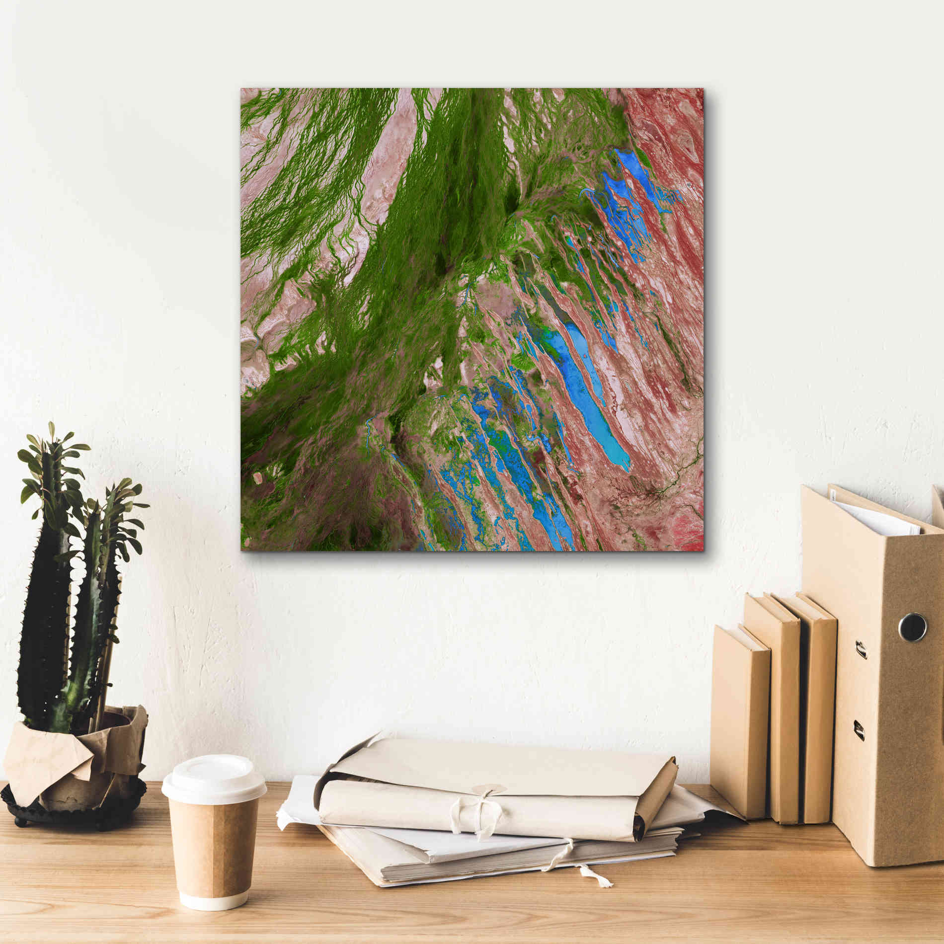 'Earth as Art: Painting the Desert,' Canvas Wall Art,18 x 18