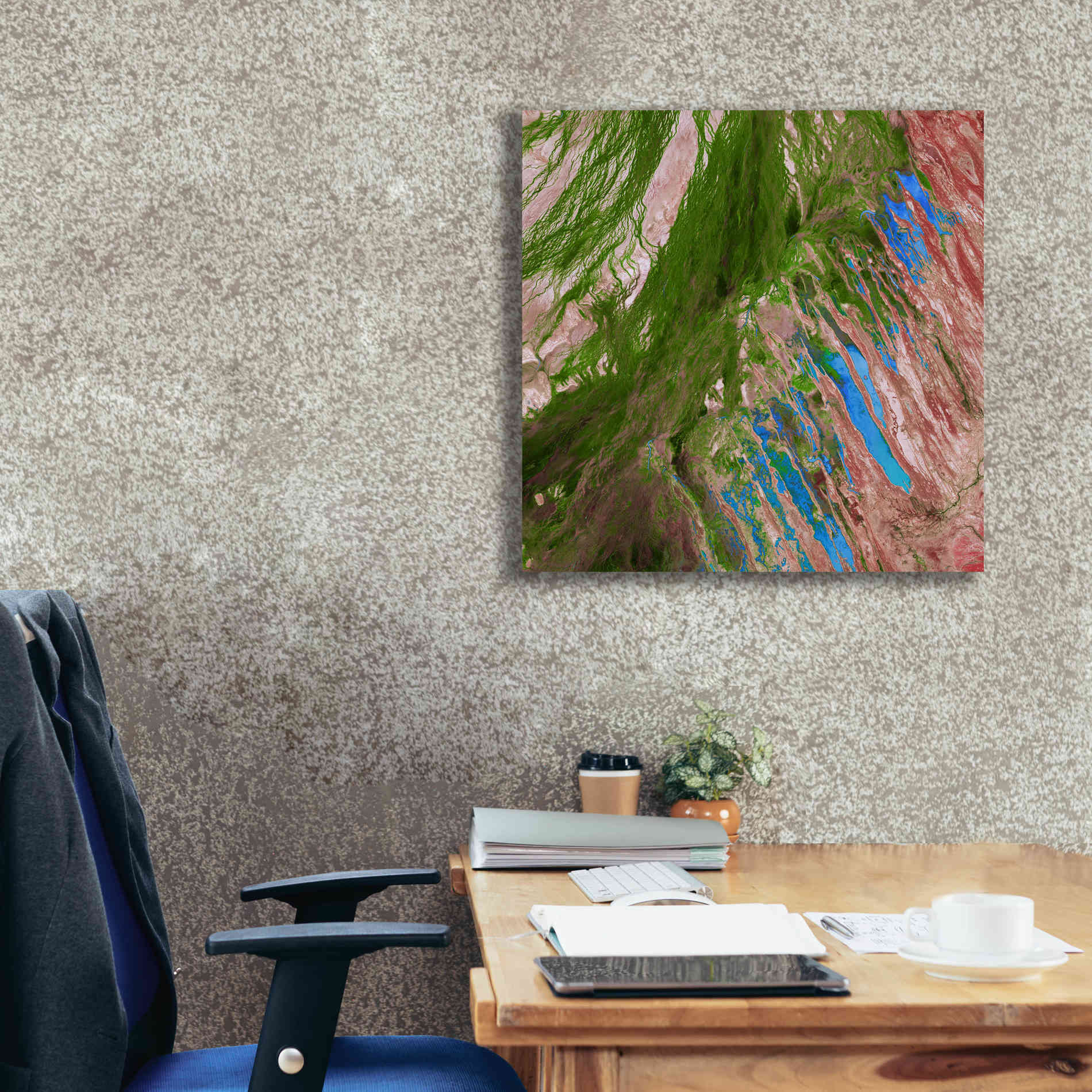 'Earth as Art: Painting the Desert,' Canvas Wall Art,26 x 26