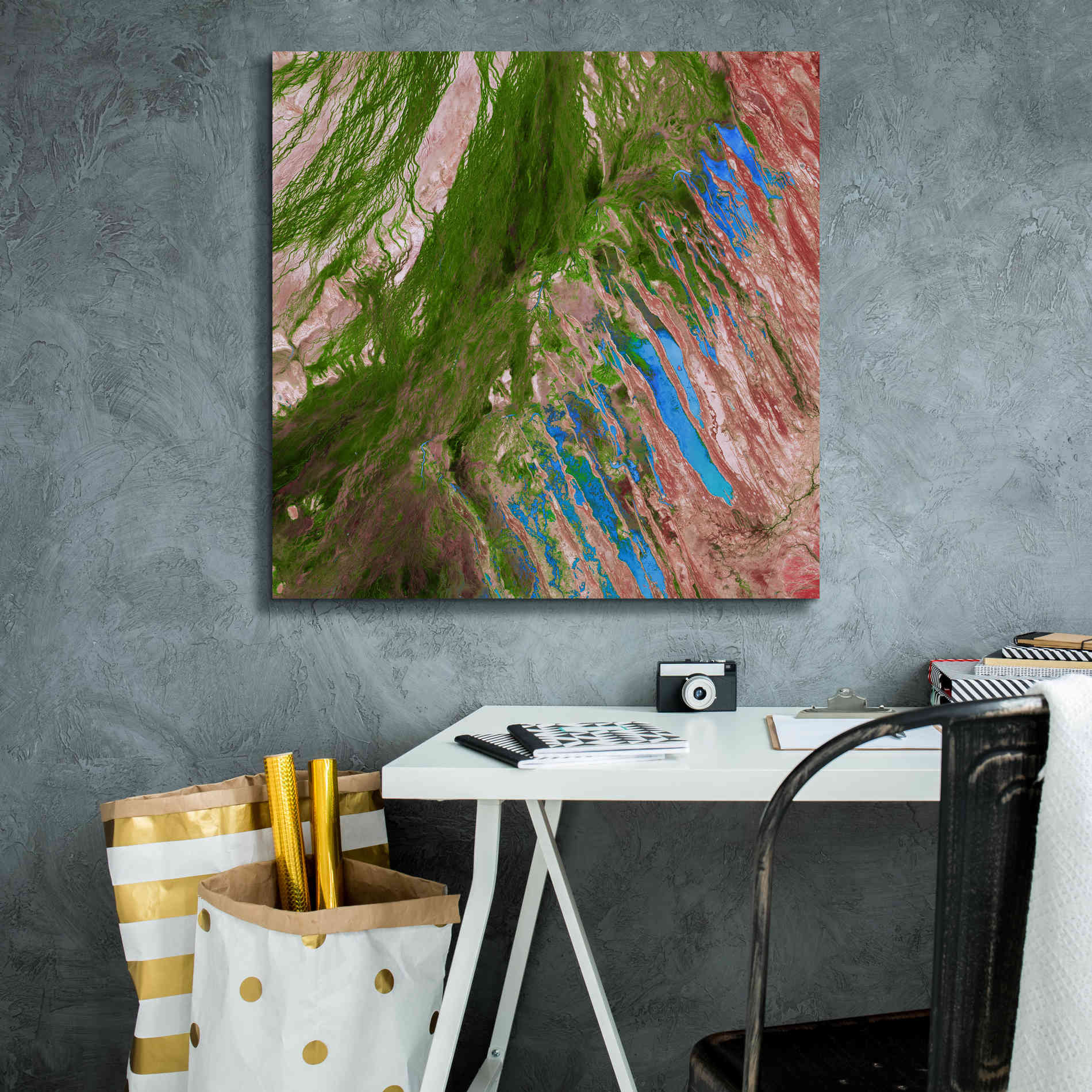 'Earth as Art: Painting the Desert,' Canvas Wall Art,26 x 26