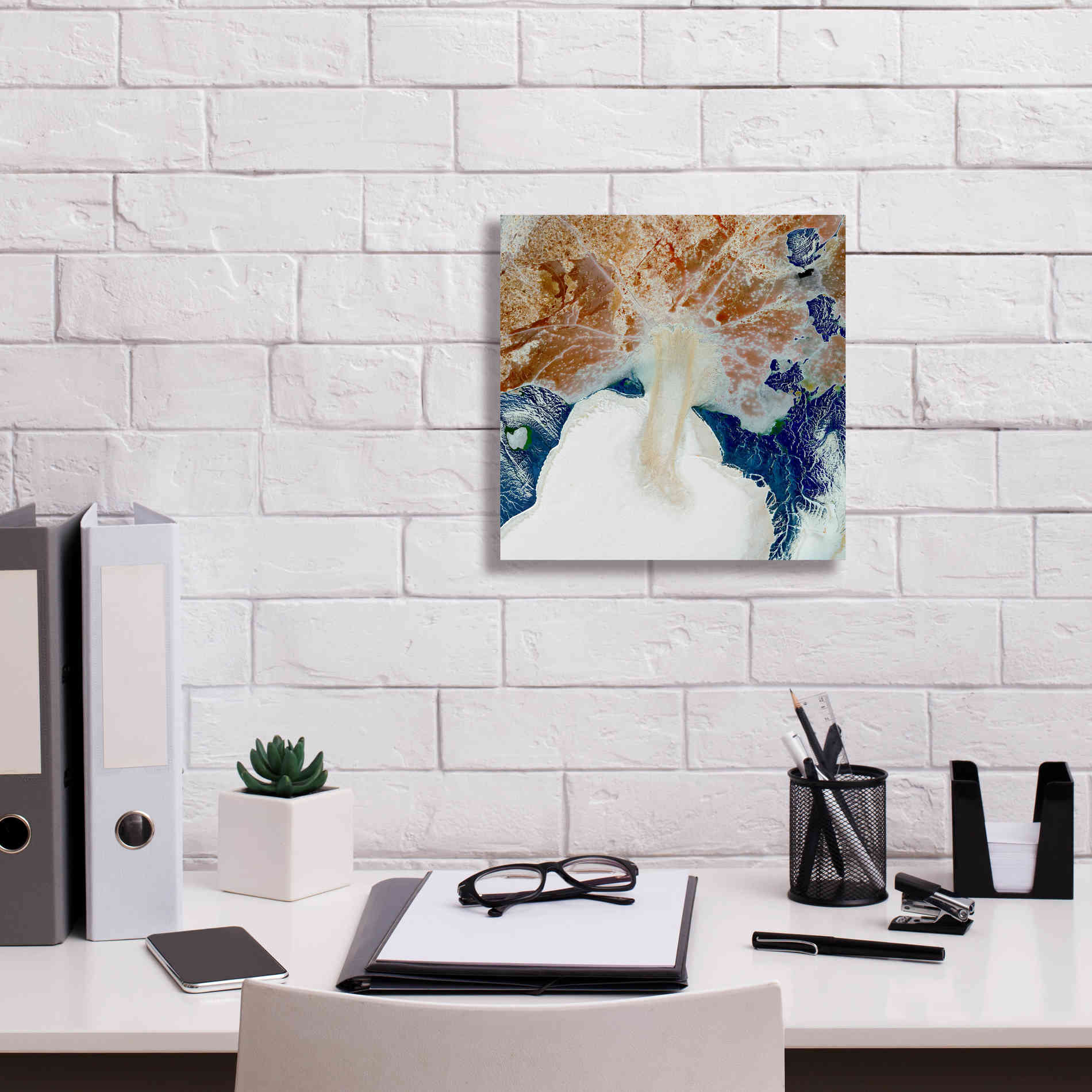 'Earth as Art: Rapid Ice Movement,' Canvas Wall Art,12 x 12