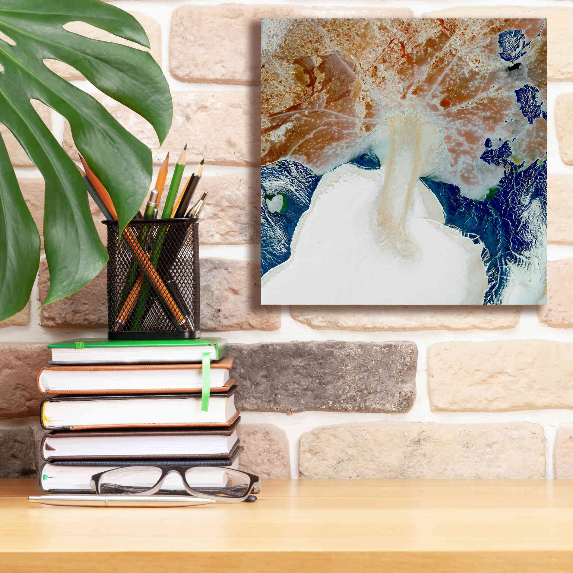 'Earth as Art: Rapid Ice Movement,' Canvas Wall Art,12 x 12