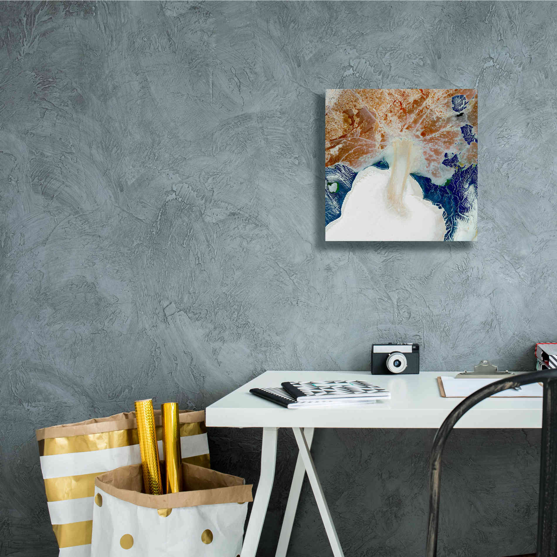 'Earth as Art: Rapid Ice Movement,' Canvas Wall Art,12 x 12