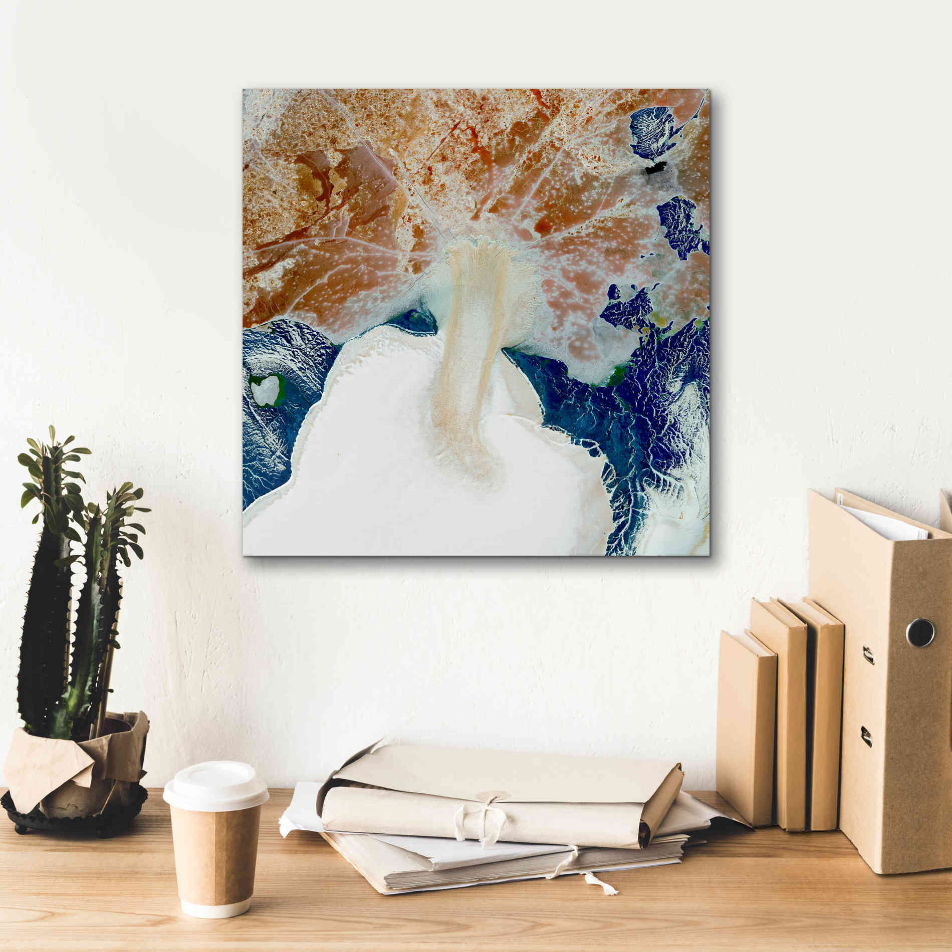 'Earth as Art: Rapid Ice Movement,' Canvas Wall Art,18 x 18