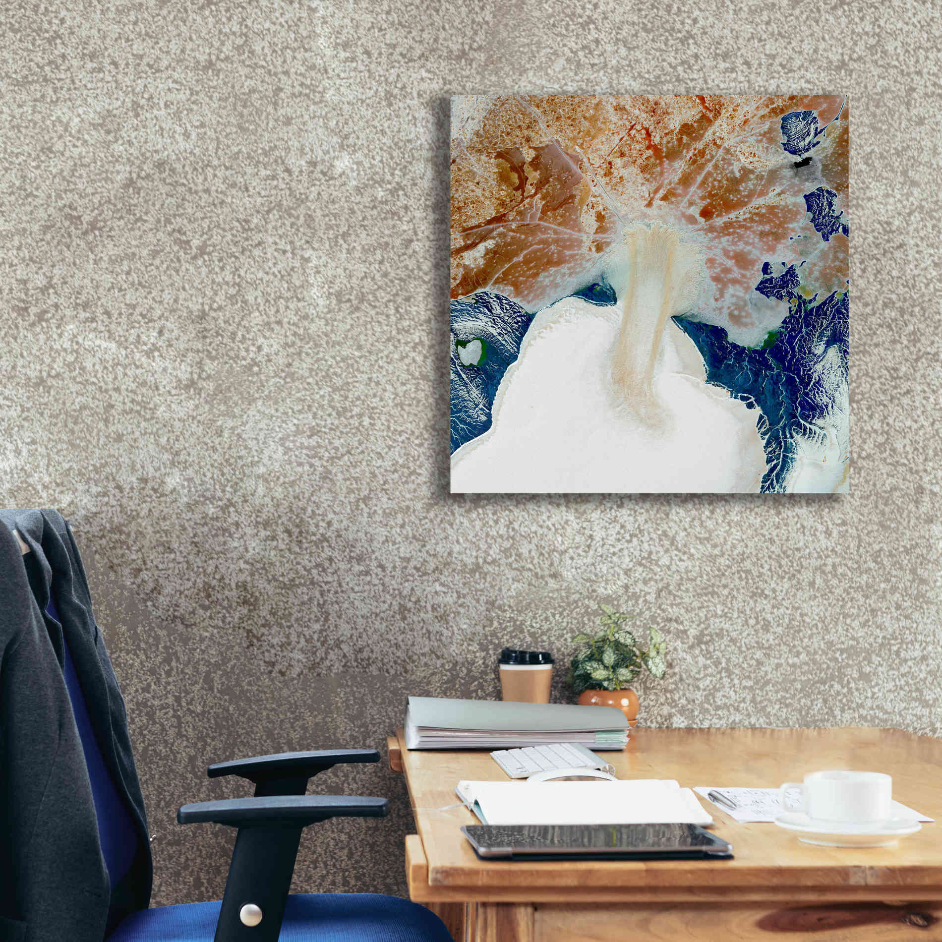 'Earth as Art: Rapid Ice Movement,' Canvas Wall Art,26 x 26