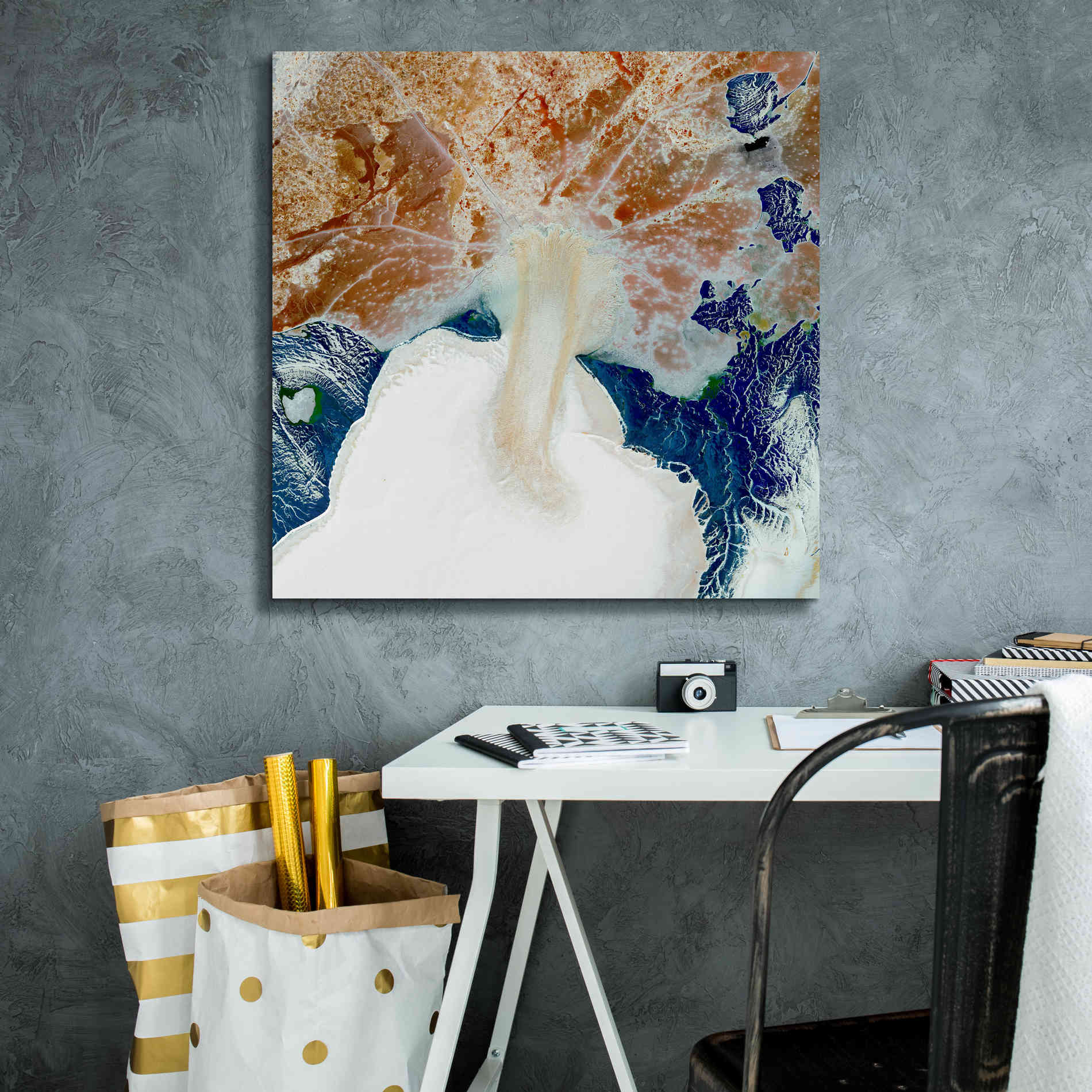'Earth as Art: Rapid Ice Movement,' Canvas Wall Art,26 x 26