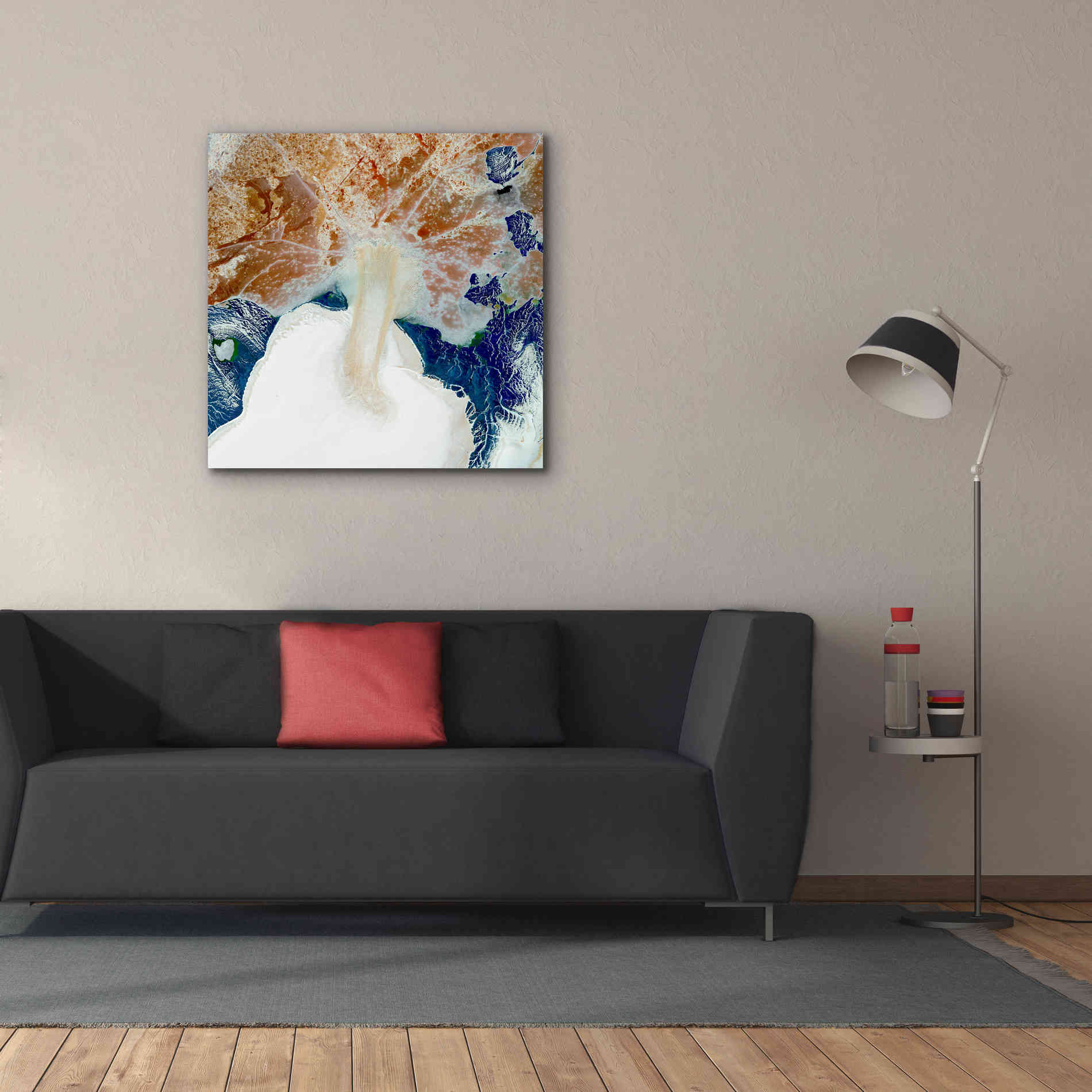 'Earth as Art: Rapid Ice Movement,' Canvas Wall Art,37 x 37