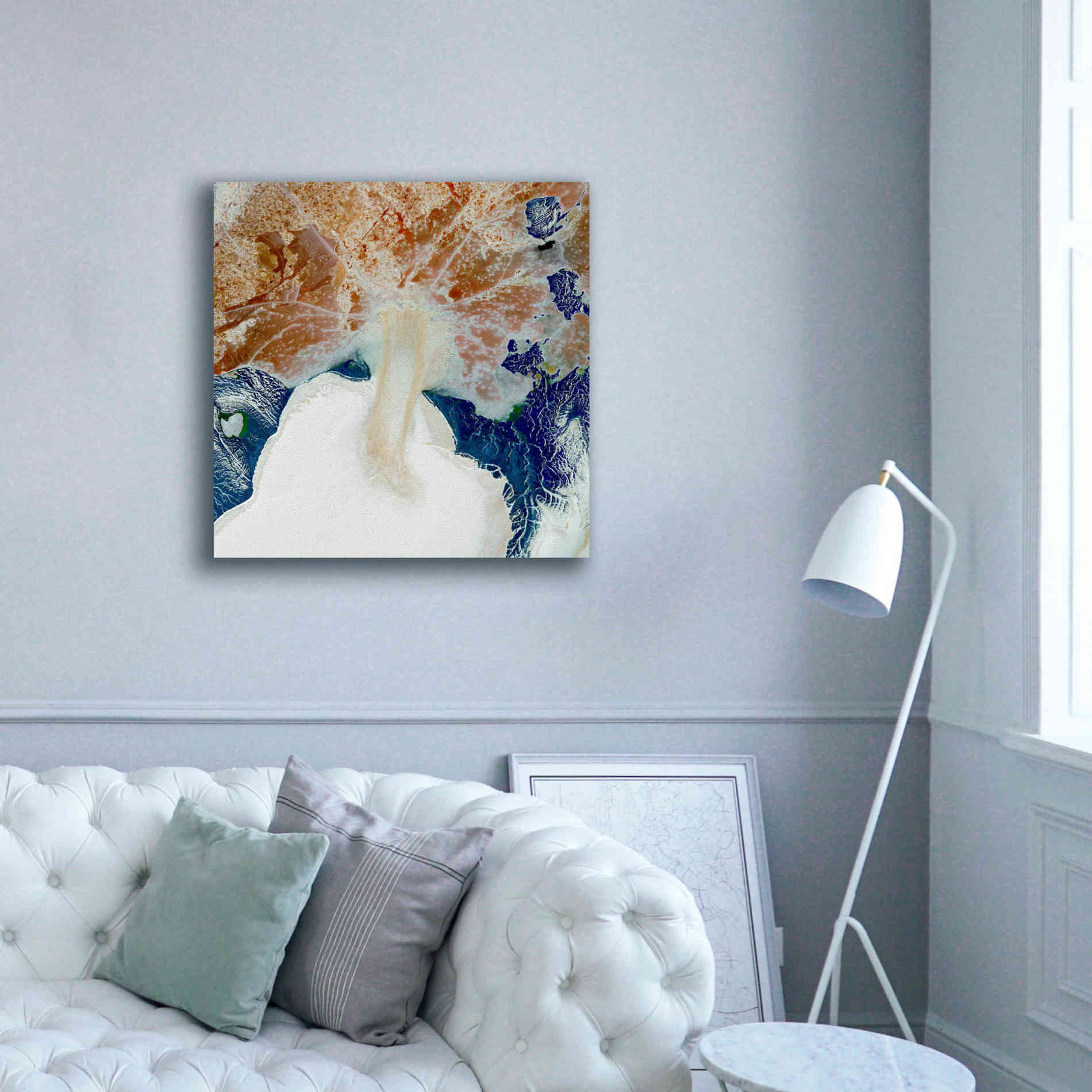 'Earth as Art: Rapid Ice Movement,' Canvas Wall Art,37 x 37