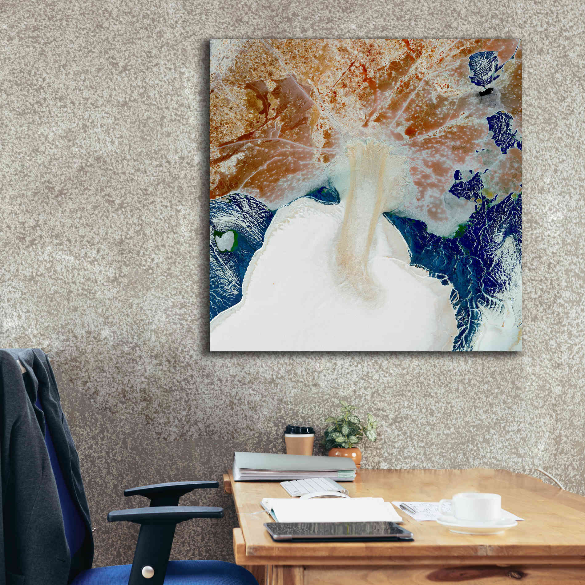 'Earth as Art: Rapid Ice Movement,' Canvas Wall Art,37 x 37