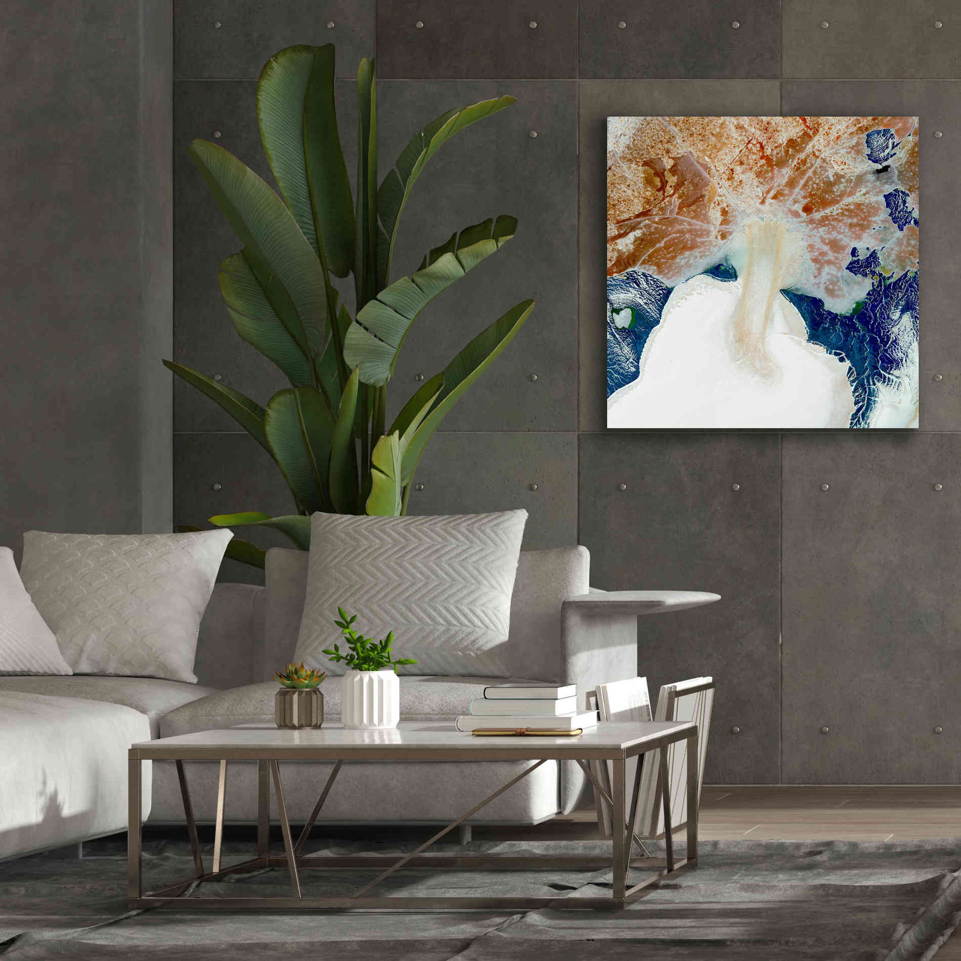 'Earth as Art: Rapid Ice Movement,' Canvas Wall Art,37 x 37