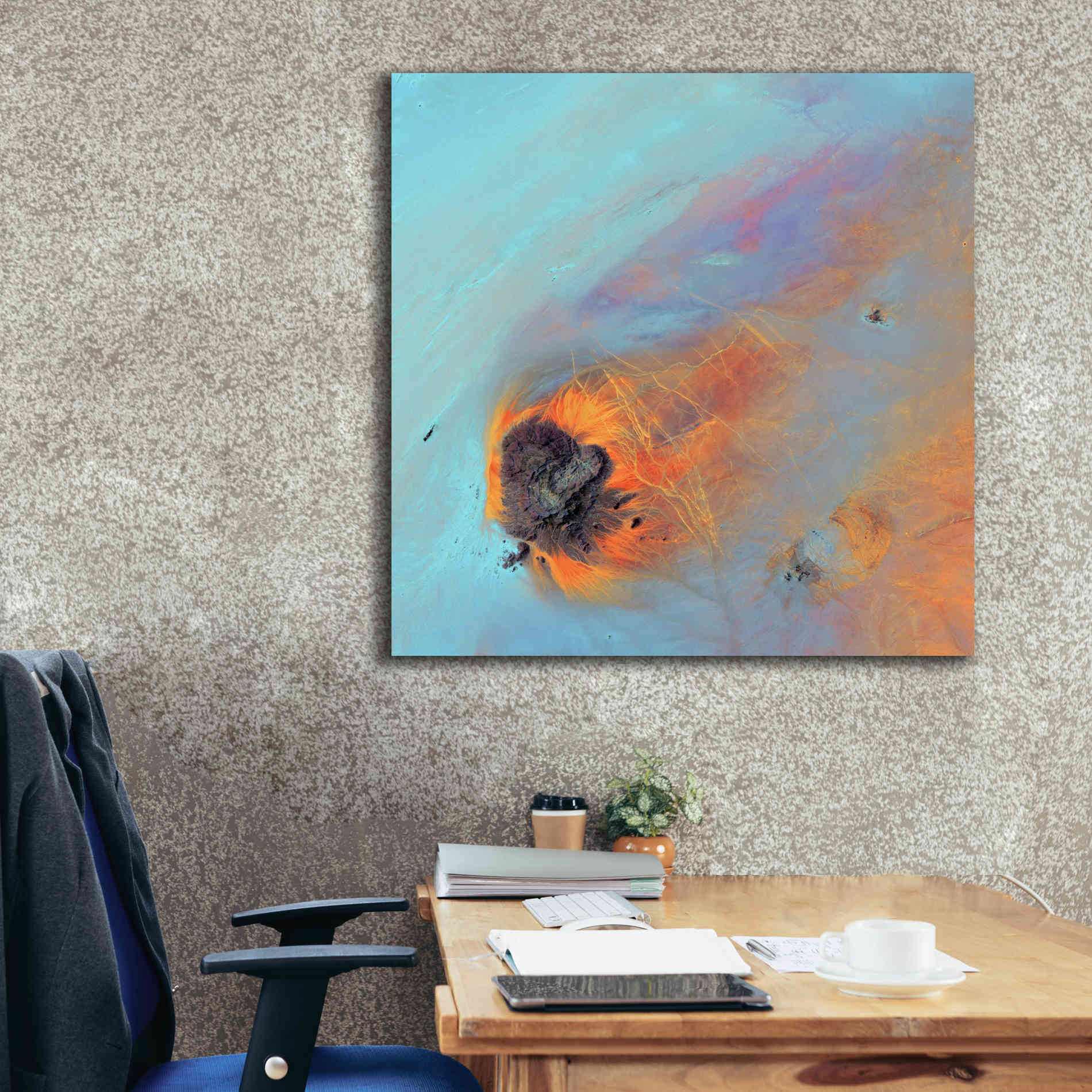 'Earth as Art: Re-Entry,' Canvas Wall Art,37 x 37