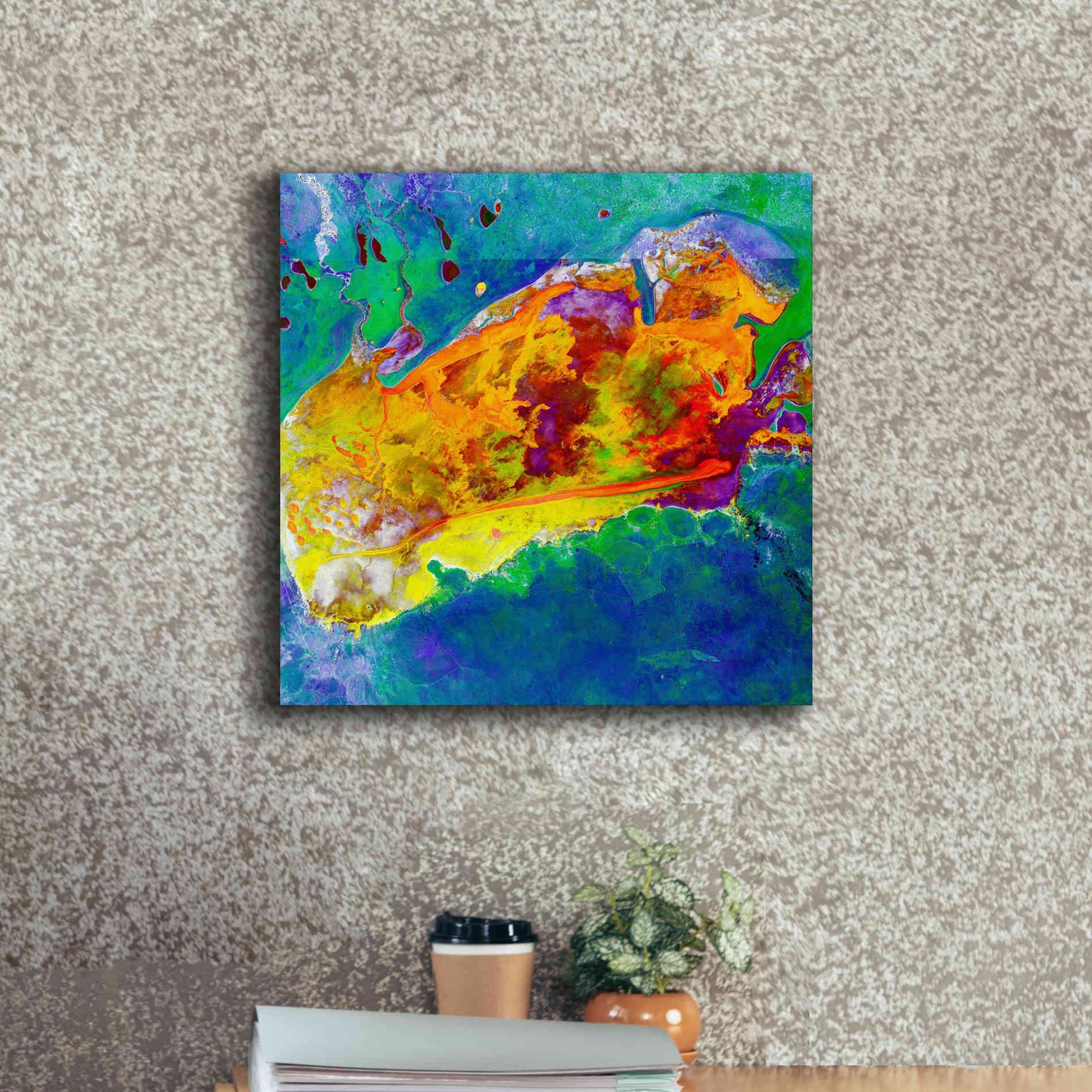 'Earth as Art: Salty Desolation,' Canvas Wall Art,18 x 18
