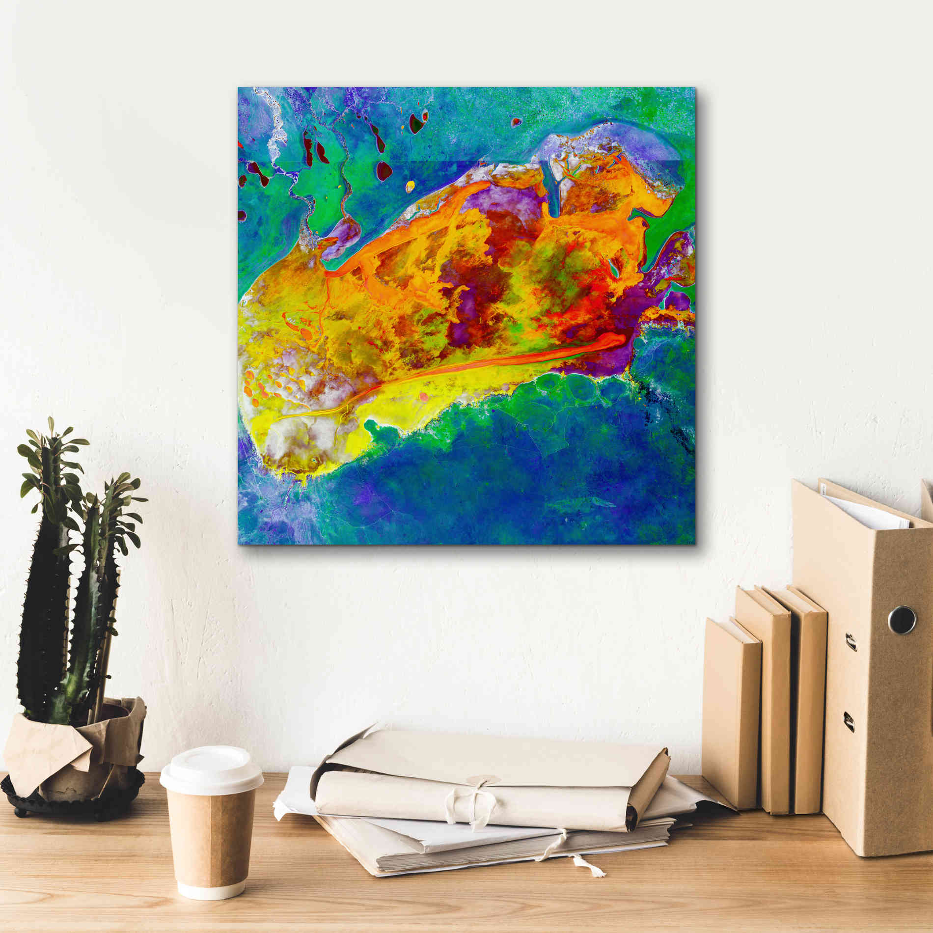 'Earth as Art: Salty Desolation,' Canvas Wall Art,18 x 18