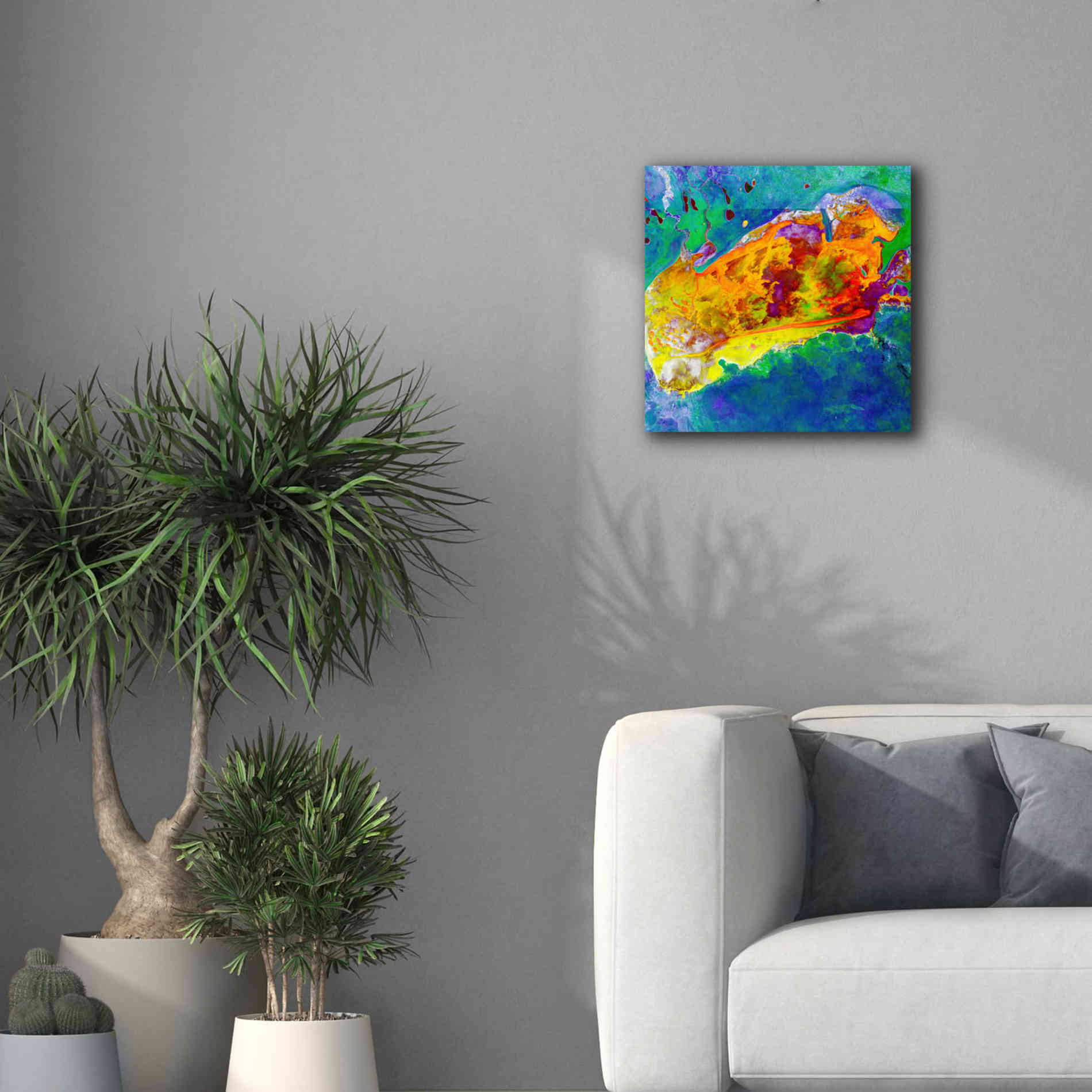 'Earth as Art: Salty Desolation,' Canvas Wall Art,18 x 18