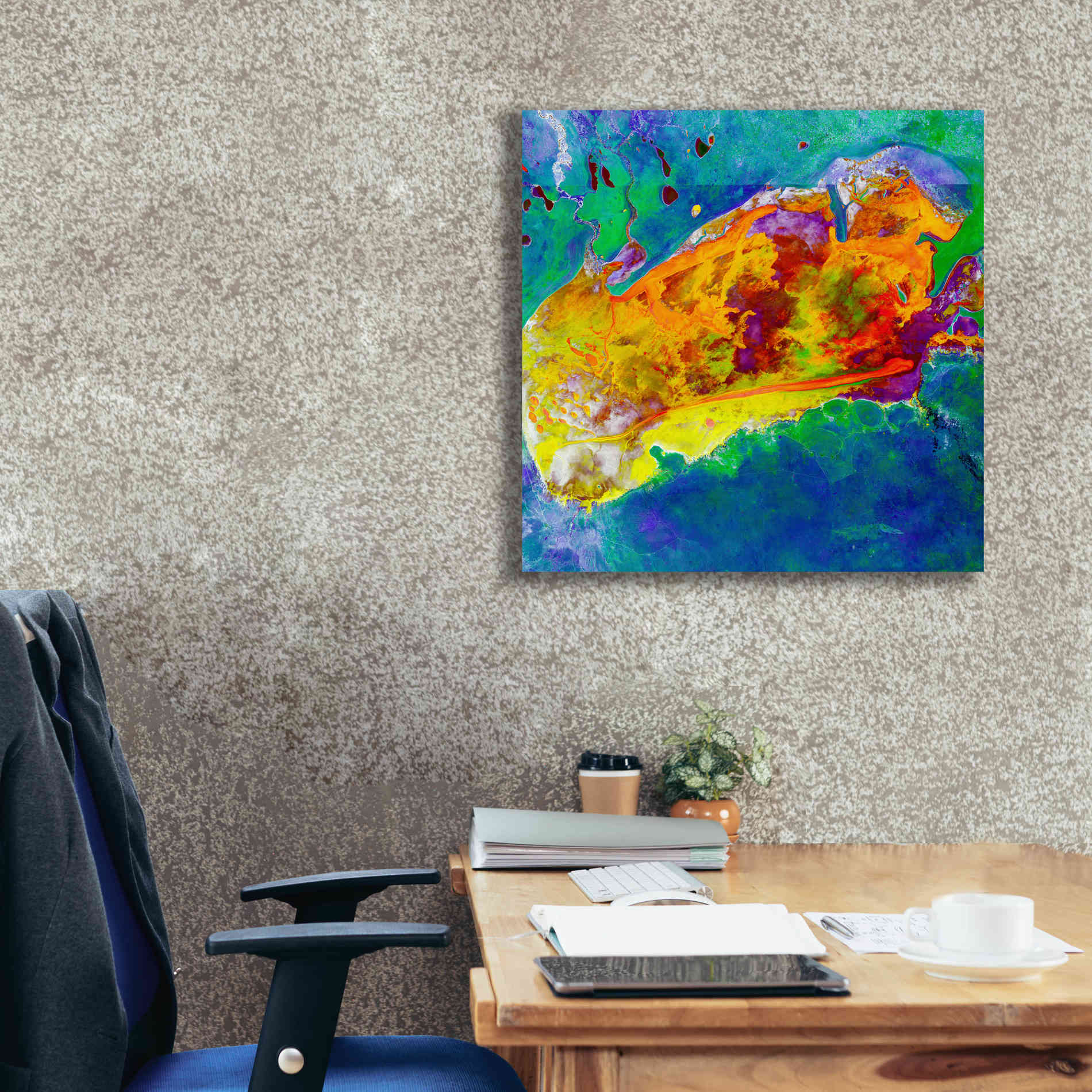 'Earth as Art: Salty Desolation,' Canvas Wall Art,26 x 26