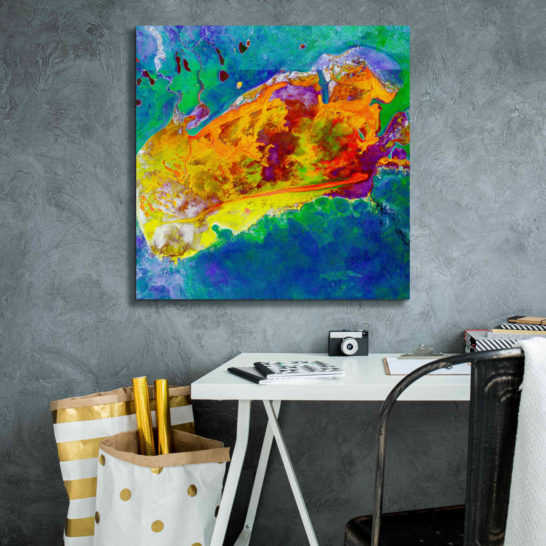 'Earth as Art: Salty Desolation,' Canvas Wall Art,26 x 26