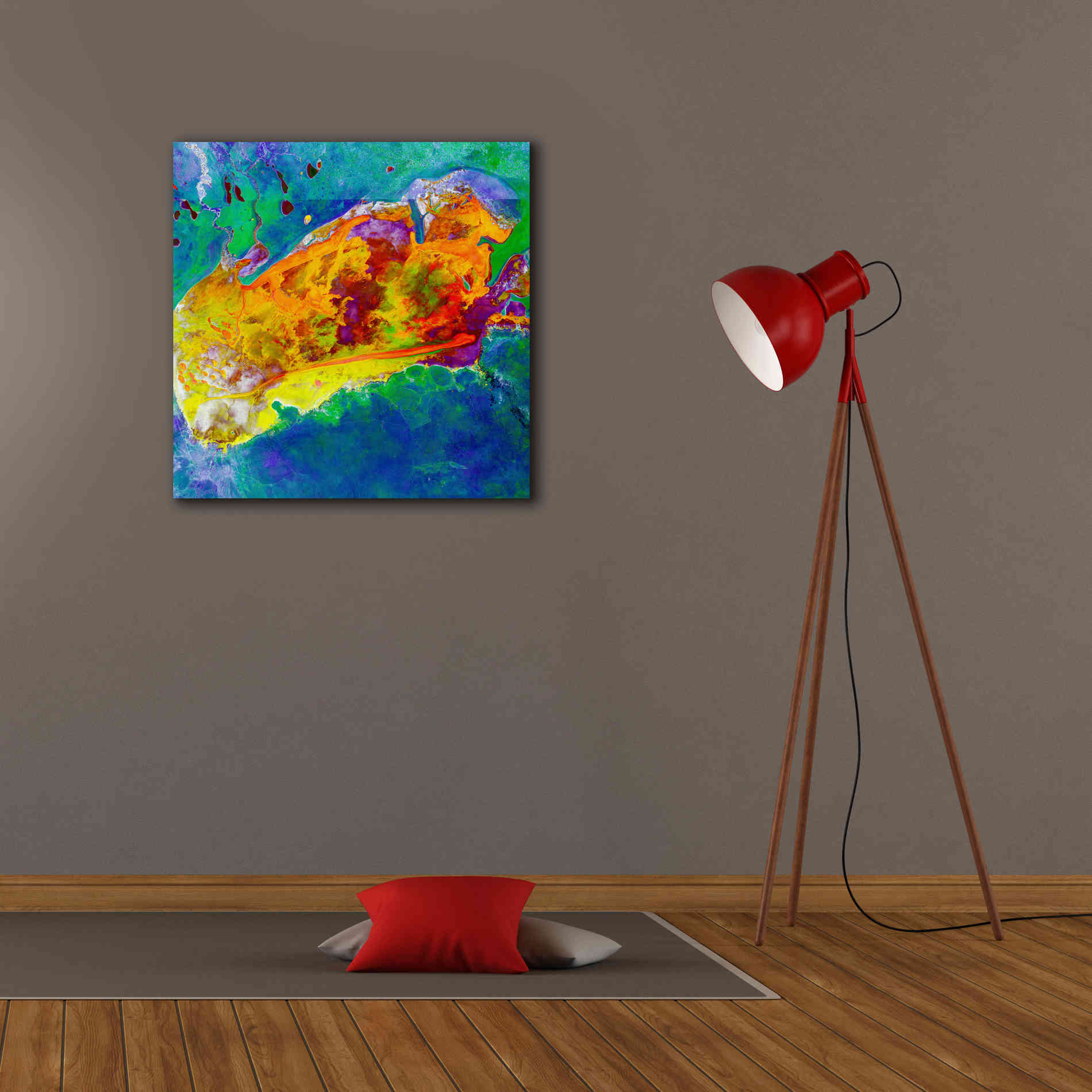 'Earth as Art: Salty Desolation,' Canvas Wall Art,26 x 26