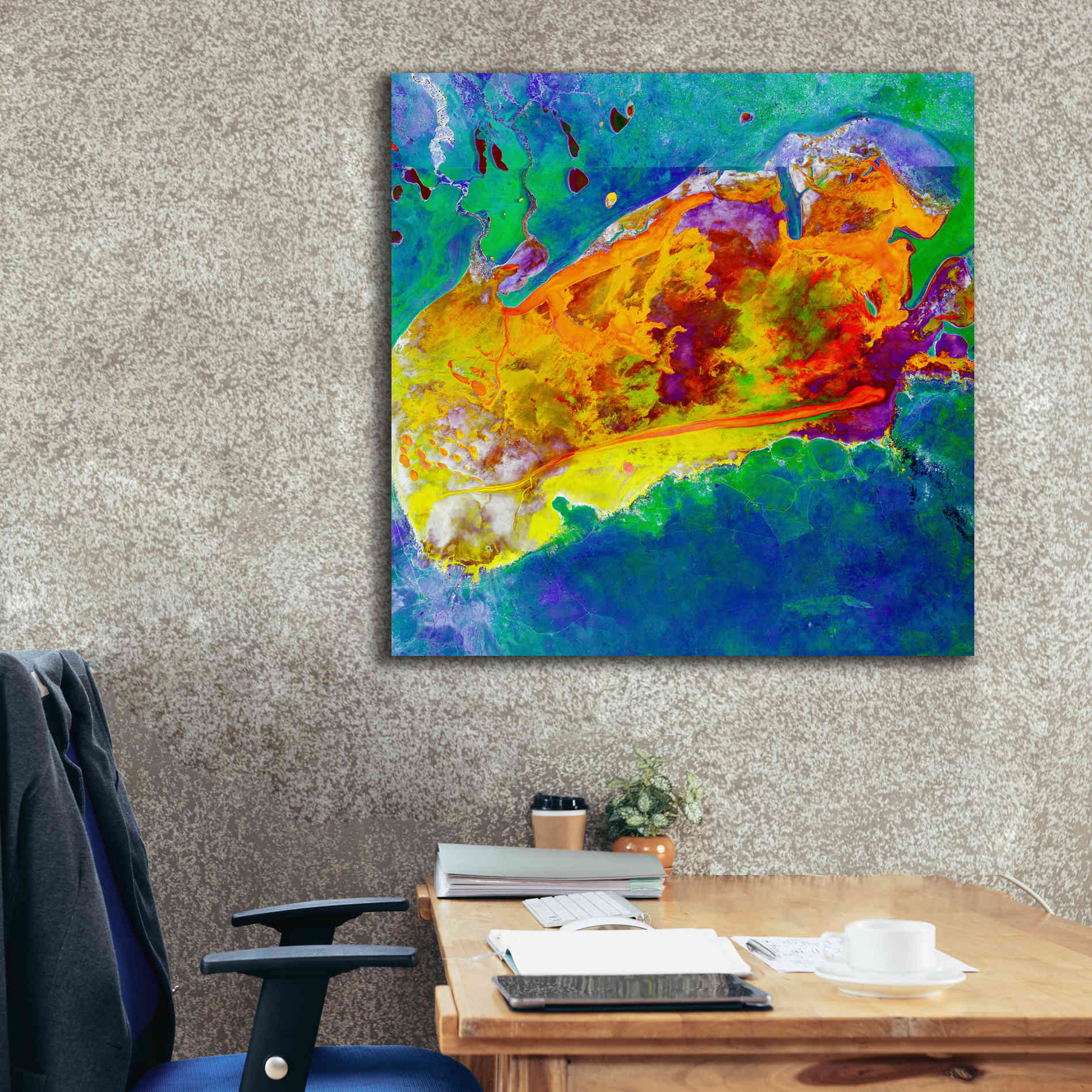 'Earth as Art: Salty Desolation,' Canvas Wall Art,37 x 37