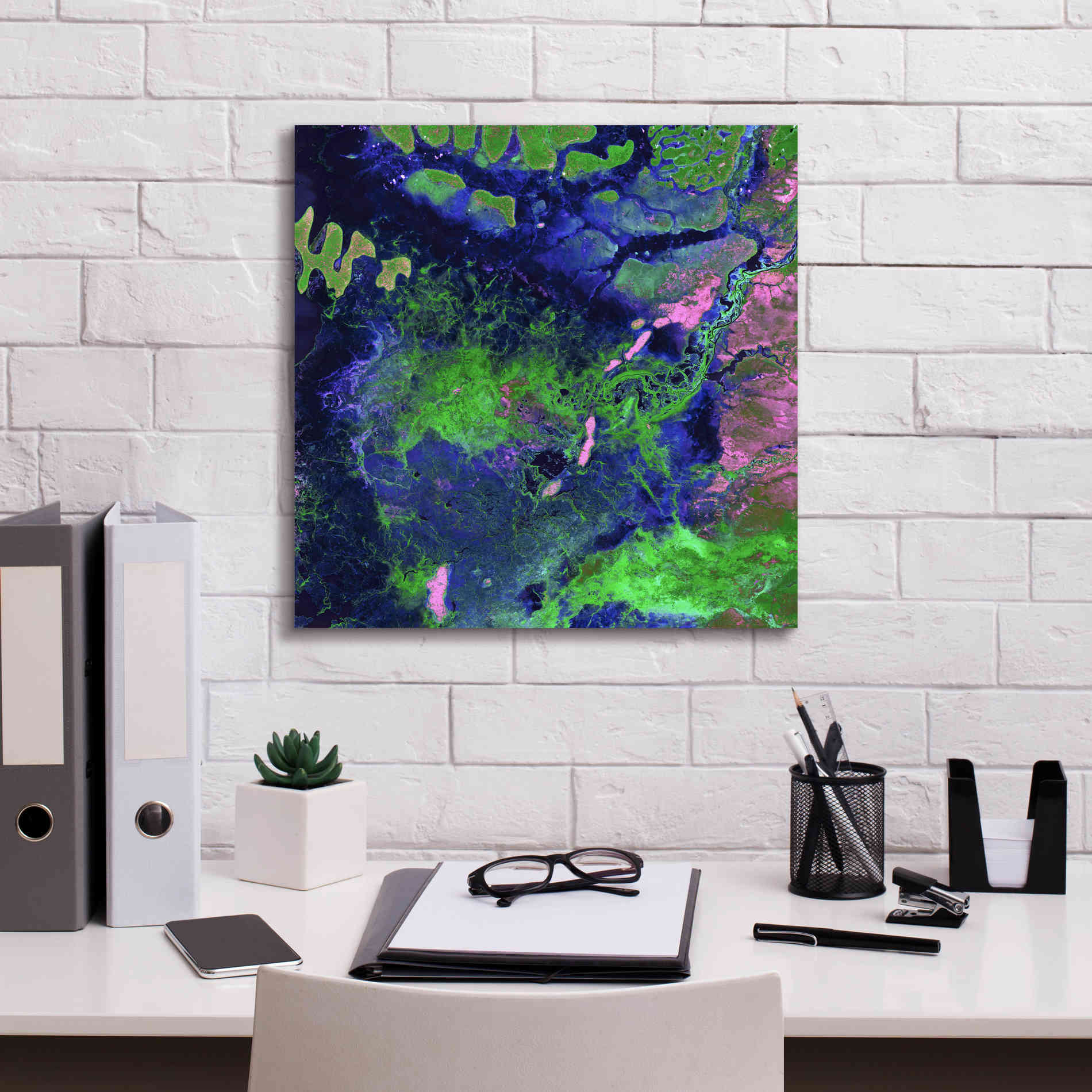 'Earth as Art: Wondrous Wetlands,' Canvas Wall Art,18 x 18