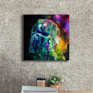 'BTC Bitcoin Moonlanding,' Canvas Wall Art,18 x 18