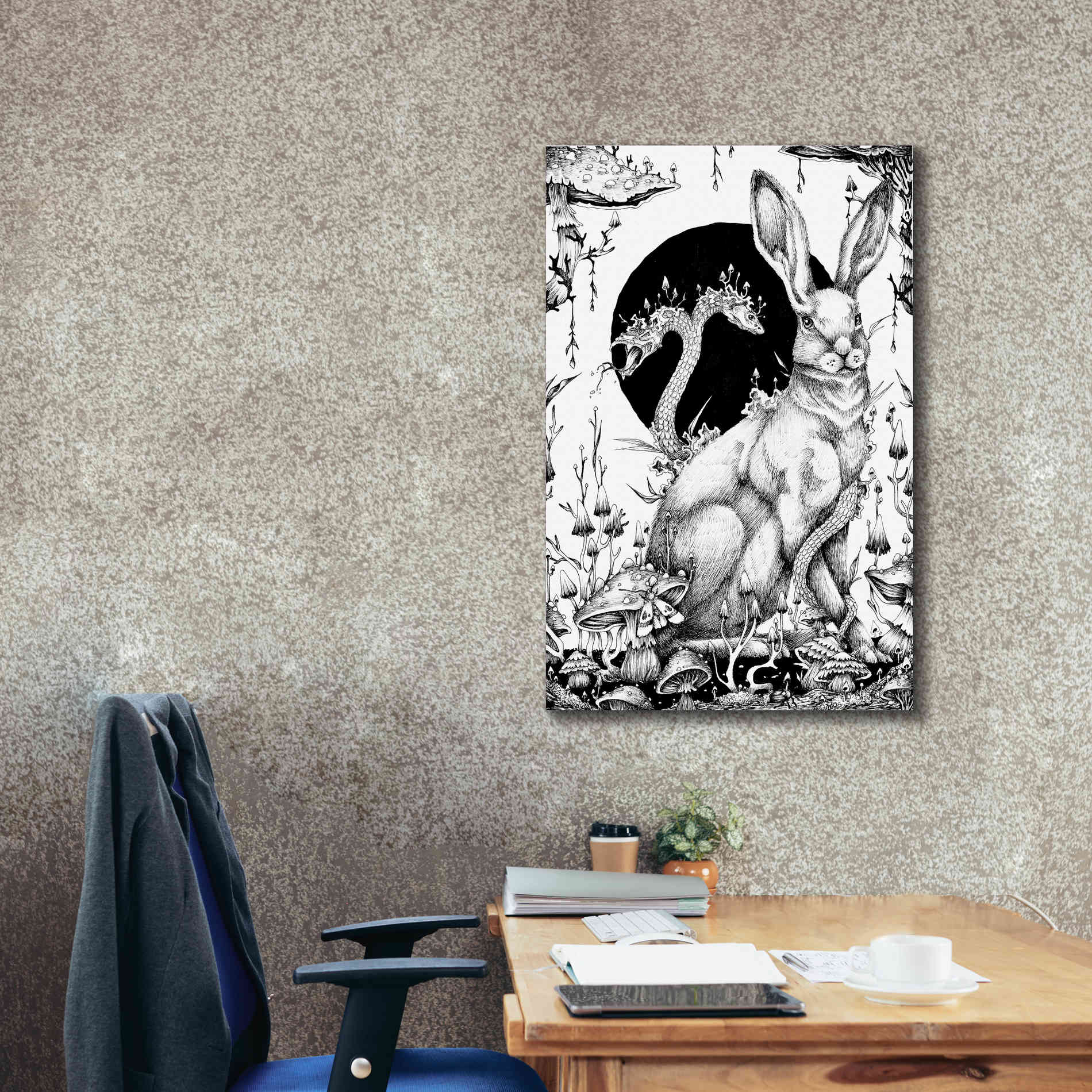 'Hare 2' by Avery Multer, Canvas Wall Art,26 x 40