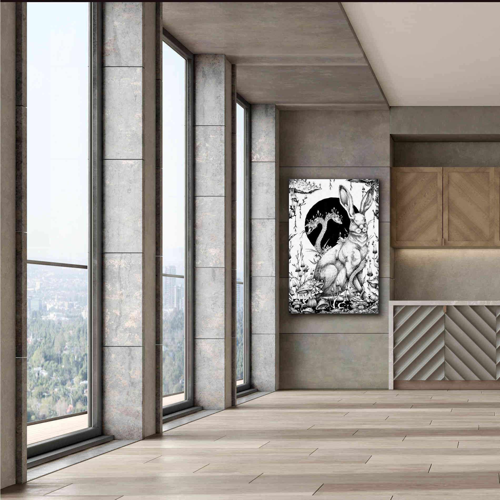'Hare 2' by Avery Multer, Canvas Wall Art,40 x 60