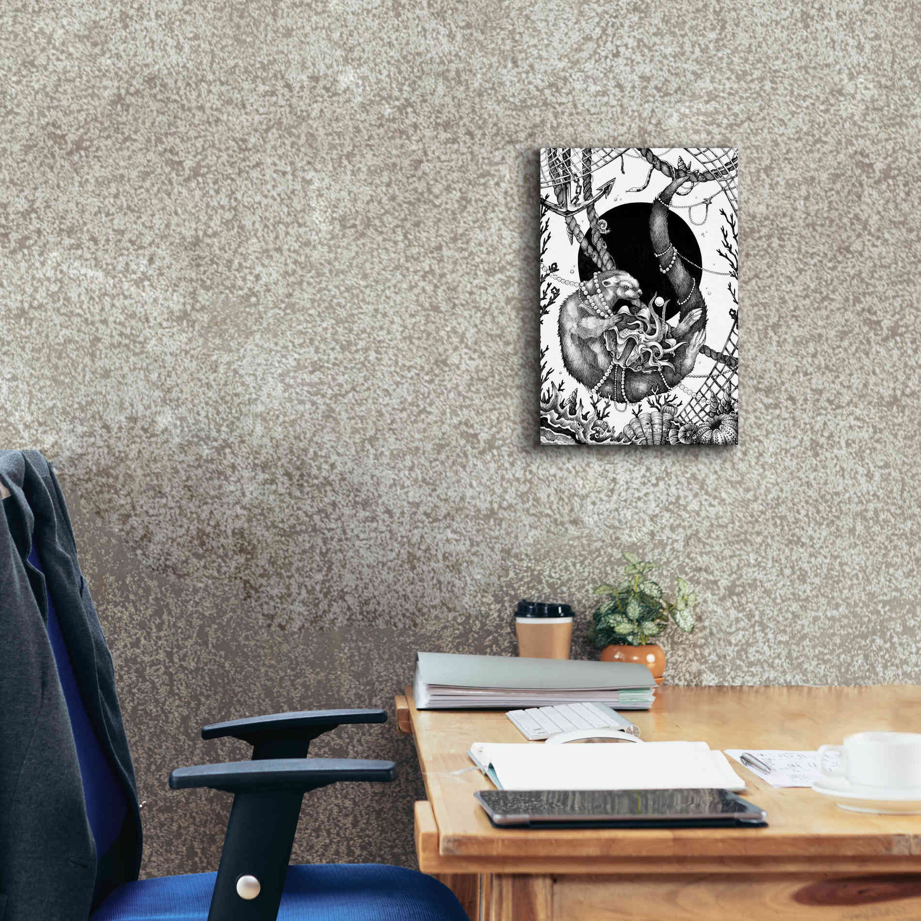 'Otter' by Avery Multer, Canvas Wall Art,12 x 18