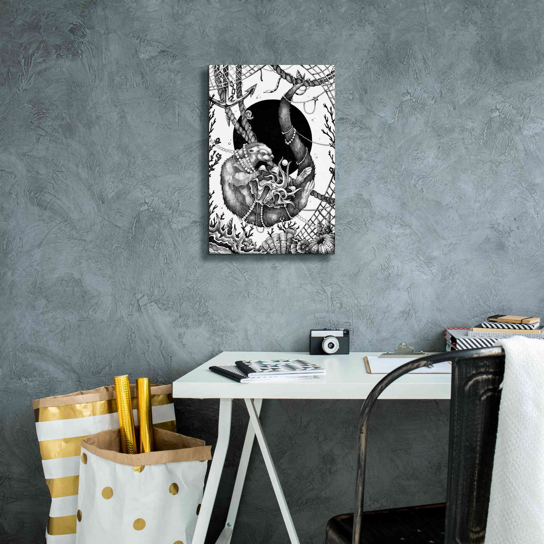'Otter' by Avery Multer, Canvas Wall Art,12 x 18