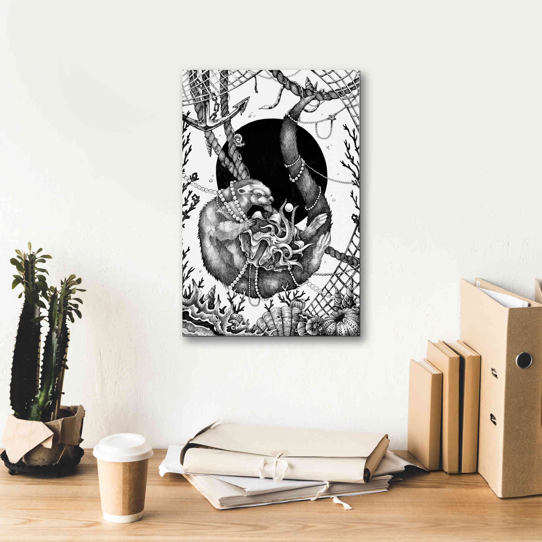 'Otter' by Avery Multer, Canvas Wall Art,12 x 18