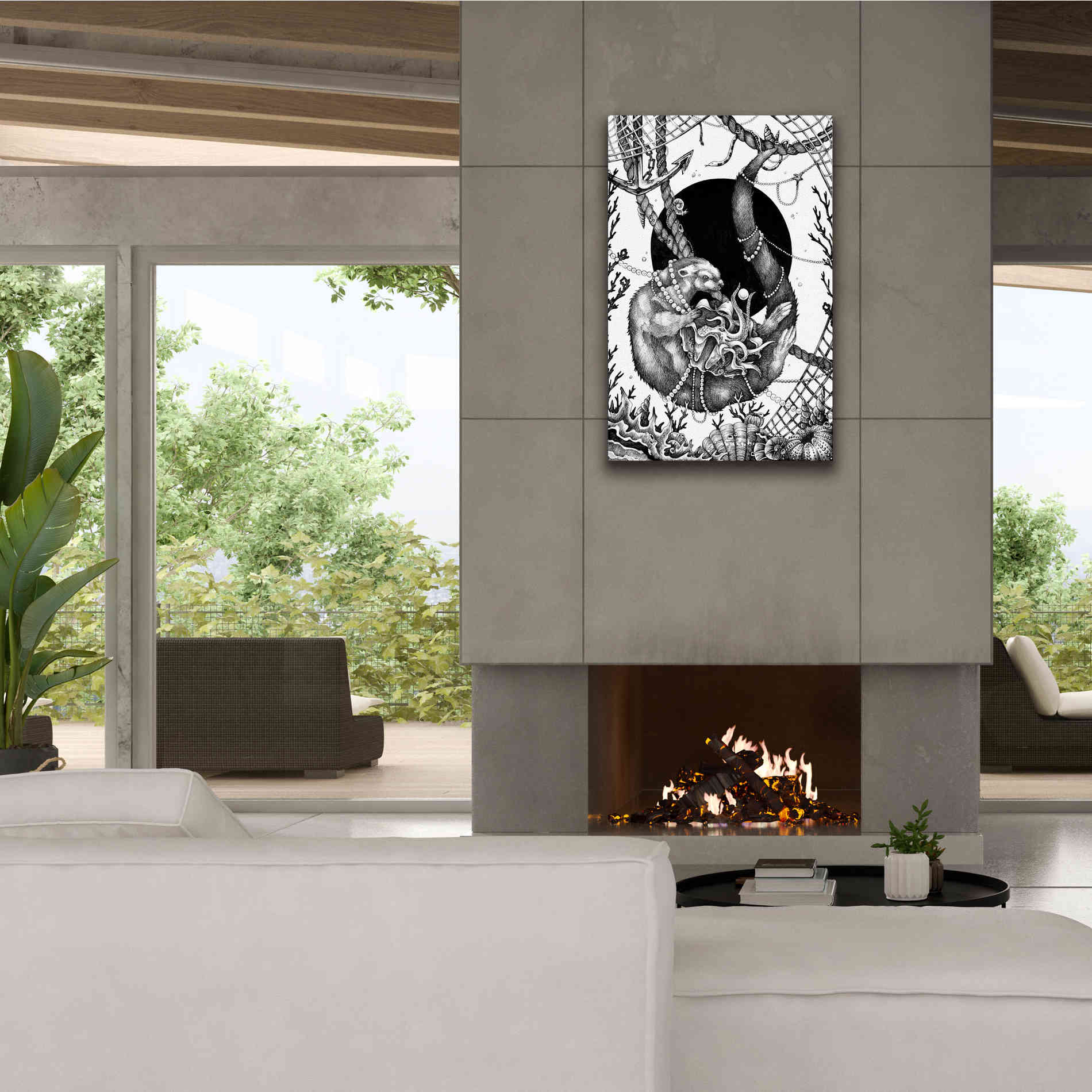 'Otter' by Avery Multer, Canvas Wall Art,26 x 40