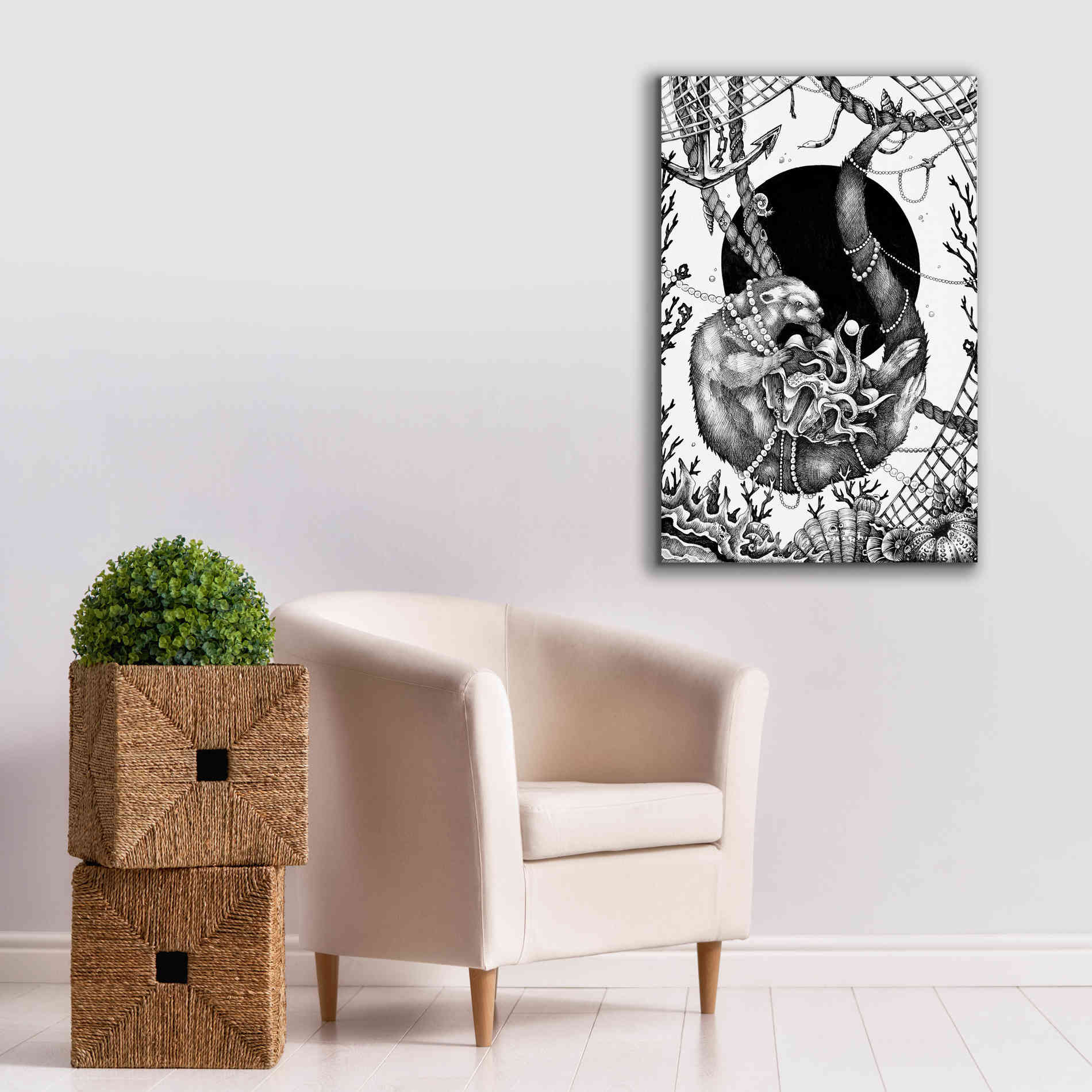 'Otter' by Avery Multer, Canvas Wall Art,26 x 40