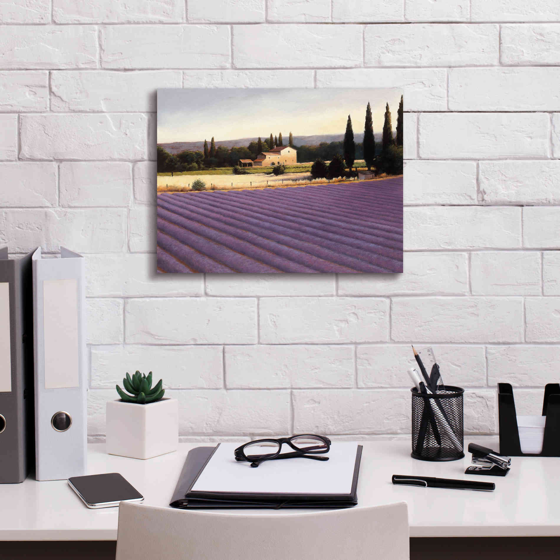 Epic Art 'Lavender Fields II' by James Wiens, Canvas Wall Art,16 x 12