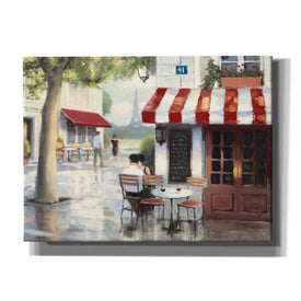 Epic Art 'Relaxing at the Cafe II' by James Wiens, Canvas Wall Art,16x12x1.1x0,24x20x1.1x0,30x26x1.74x0,54x40x1.74x0