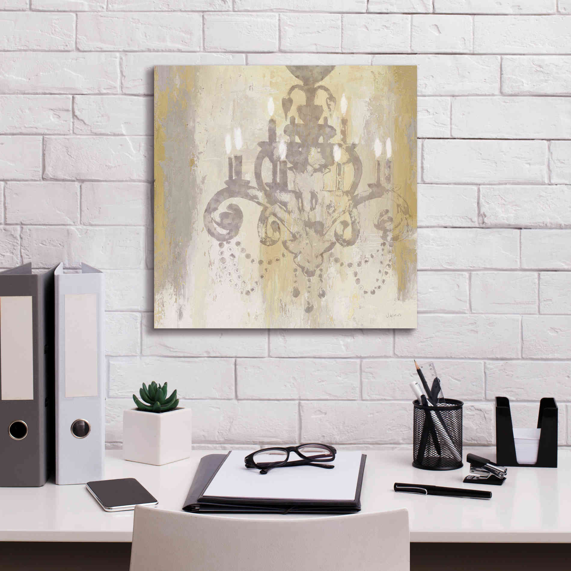 Epic Art 'Candelabra Gold II' by James Wiens, Canvas Wall Art,18 x 18