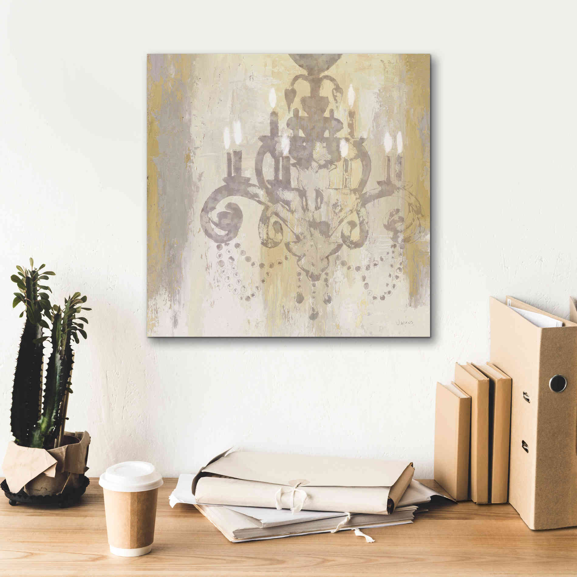 Epic Art 'Candelabra Gold II' by James Wiens, Canvas Wall Art,18 x 18