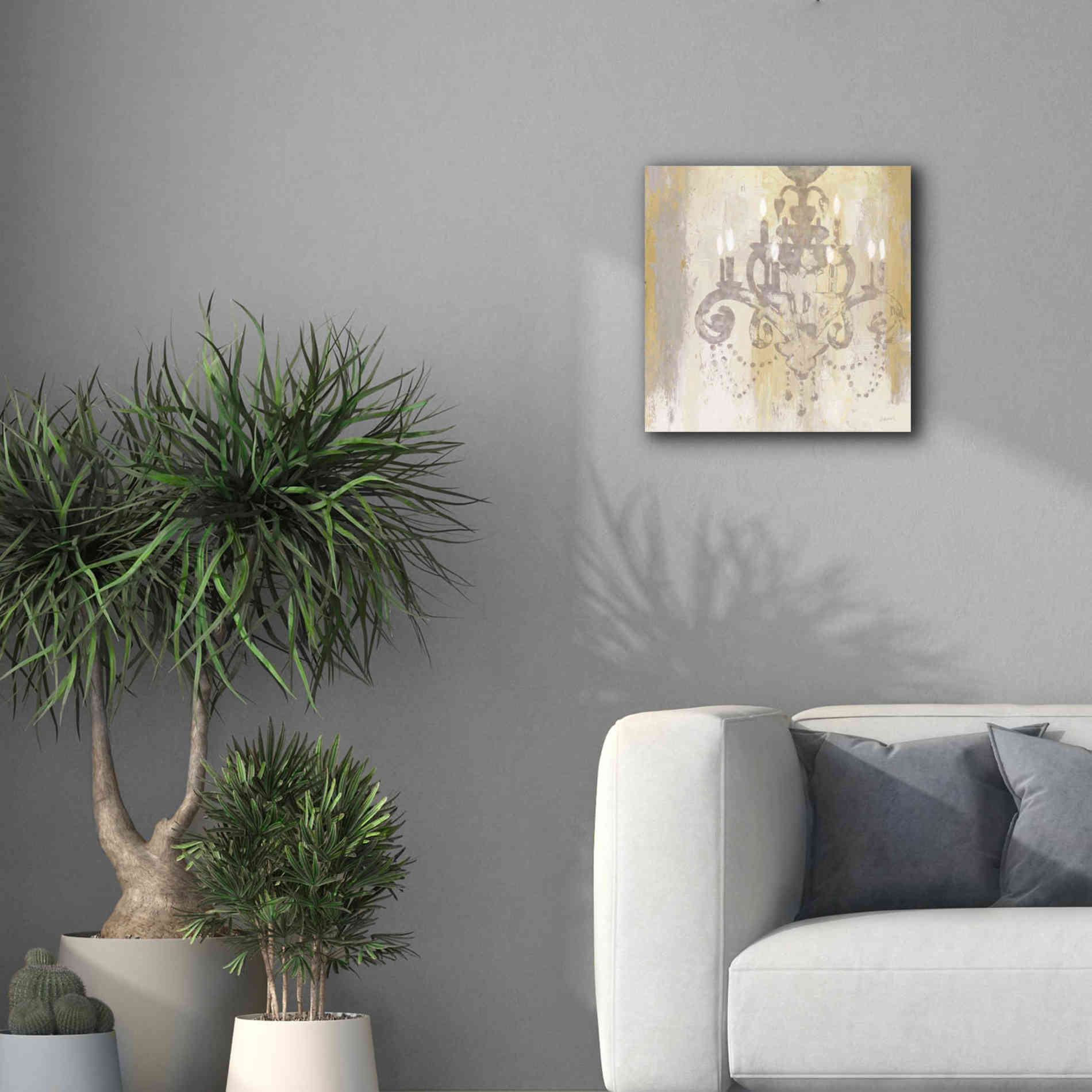 Epic Art 'Candelabra Gold II' by James Wiens, Canvas Wall Art,18 x 18