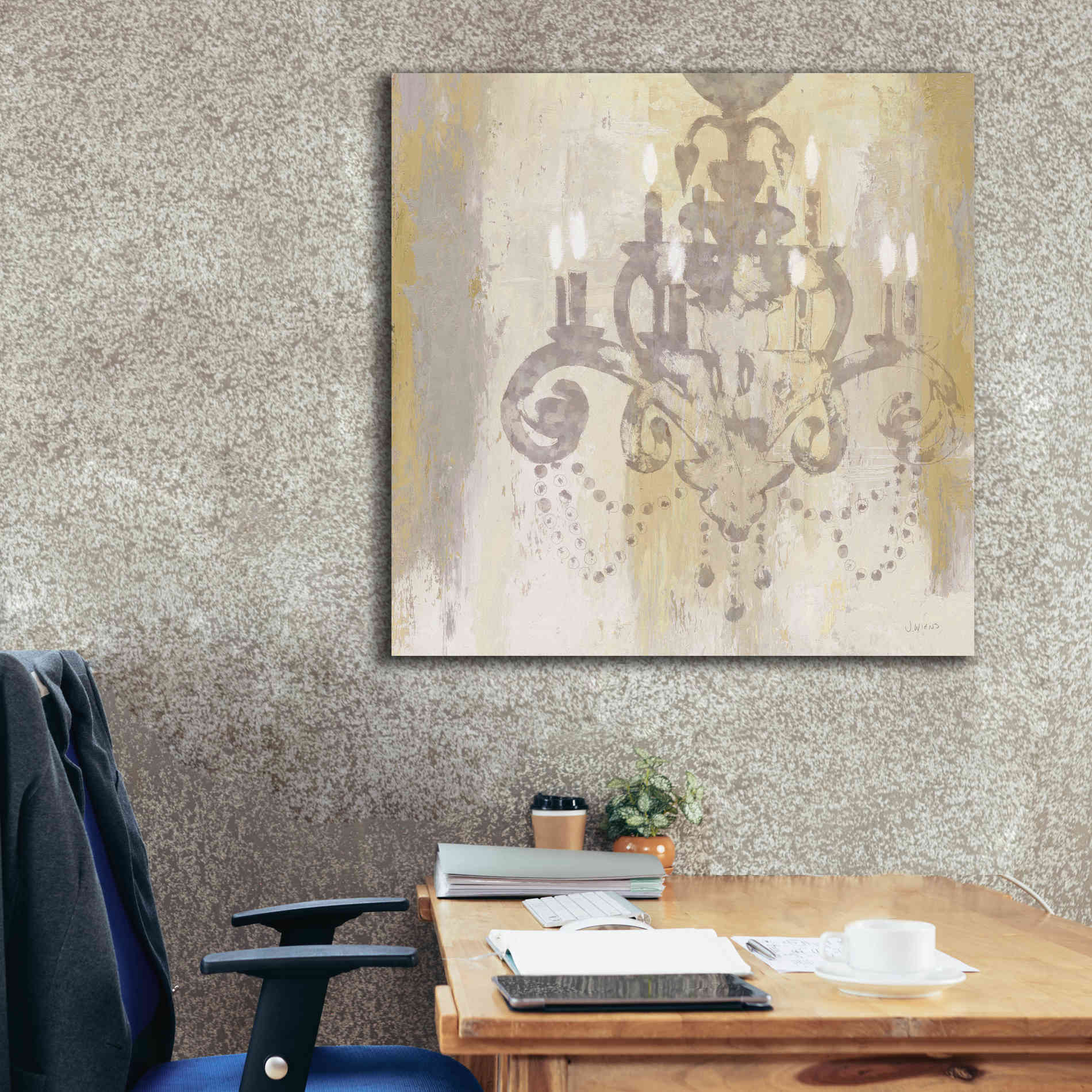 Epic Art 'Candelabra Gold II' by James Wiens, Canvas Wall Art,37 x 37