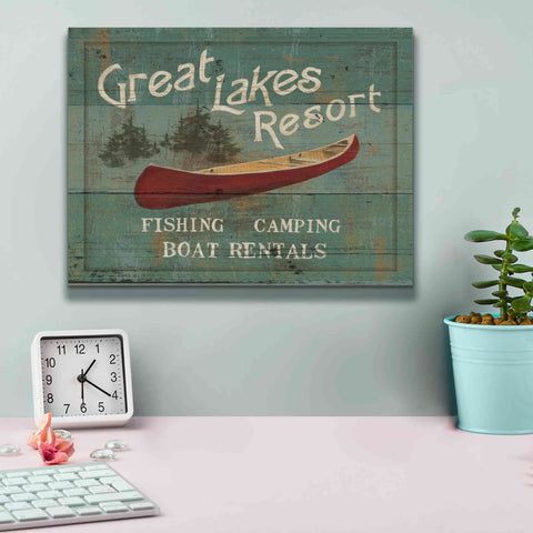 Image of Epic Art 'Lodge Signs III' by James Wiens, Canvas Wall Art,16 x 12
