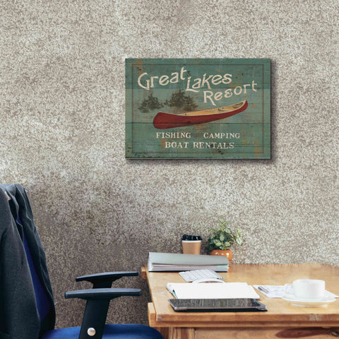 Image of Epic Art 'Lodge Signs III' by James Wiens, Canvas Wall Art,24 x 20