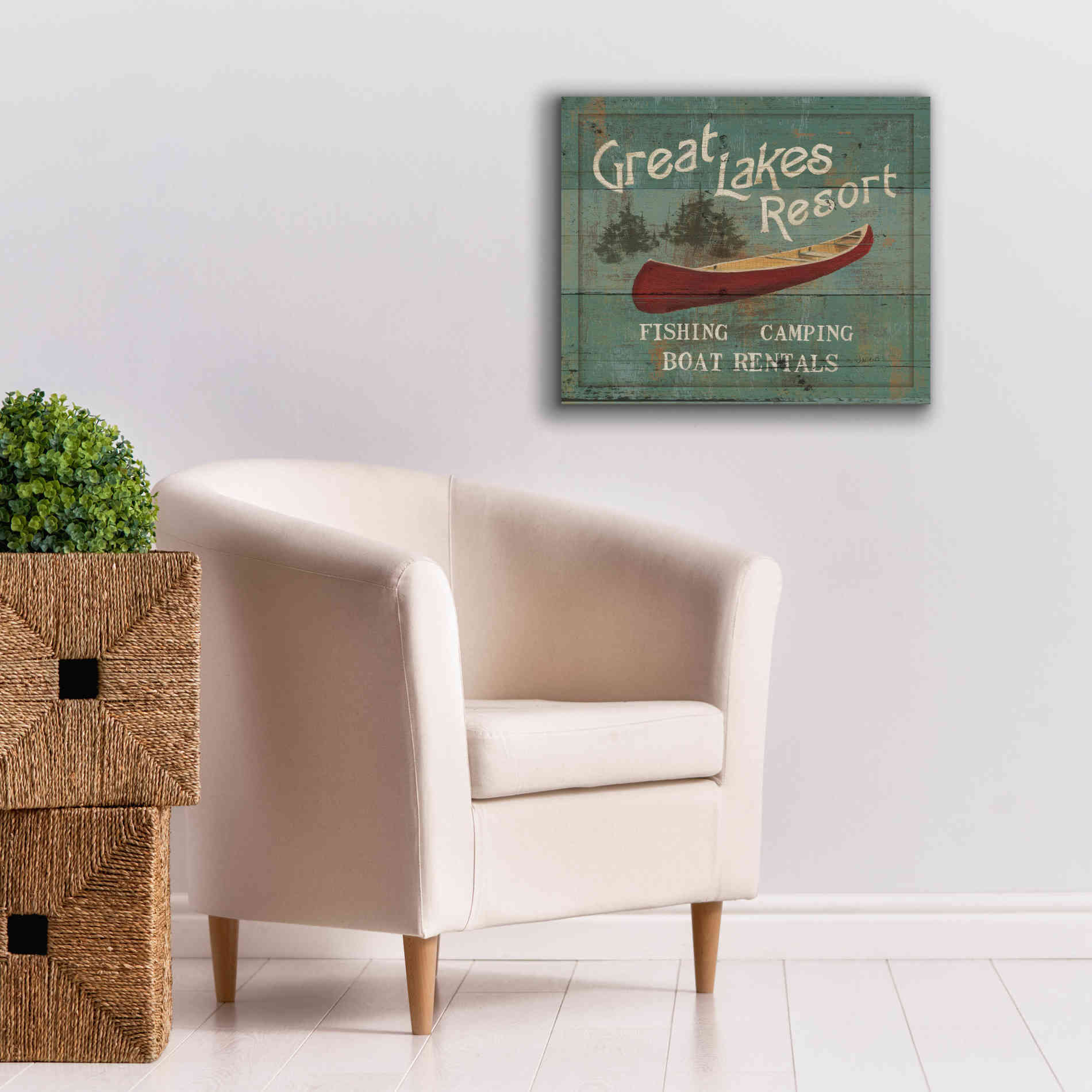 Epic Art 'Lodge Signs III' by James Wiens, Canvas Wall Art,24 x 20